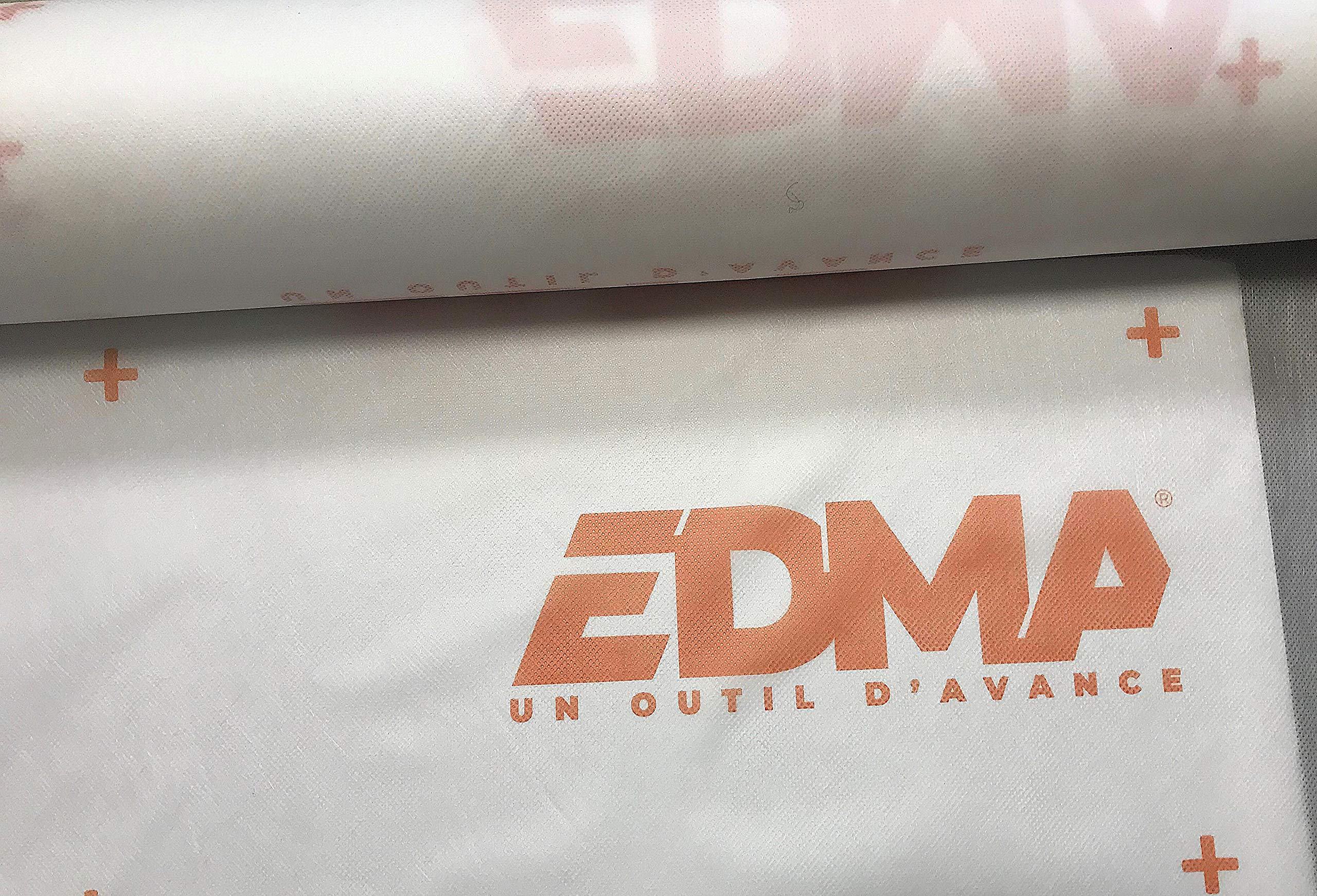 EDMA - Coverup - Transparente, Atmungsaktive, Recycelbare Schutzfolie 25 m x 1 m - Starke, Dicke Baustellenplane - Wasserdicht und Wasserabweisend - Ideal für den Professionellen Einsatz