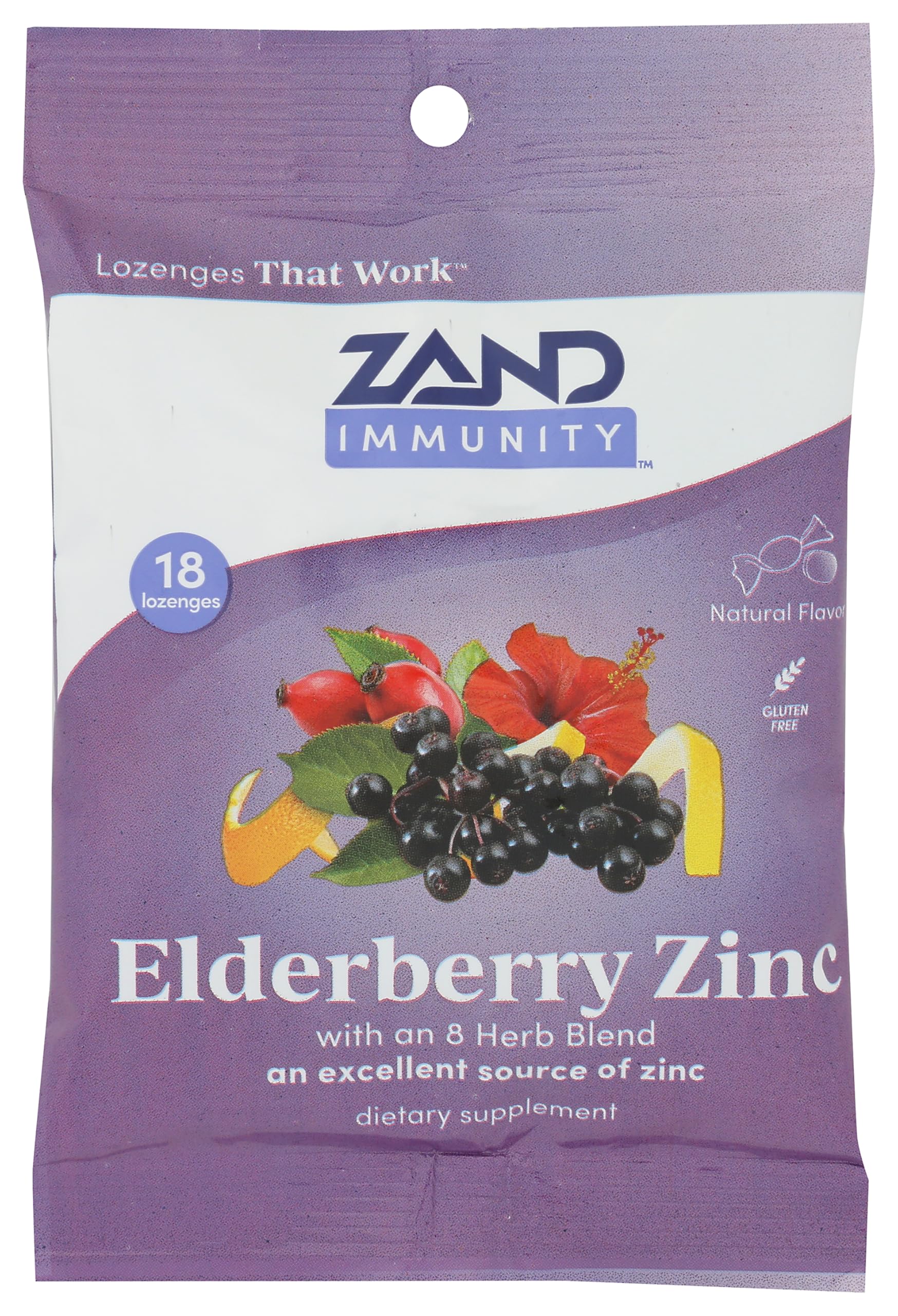 Elderberry Zinc Lozenges, 18 Count by ZAND