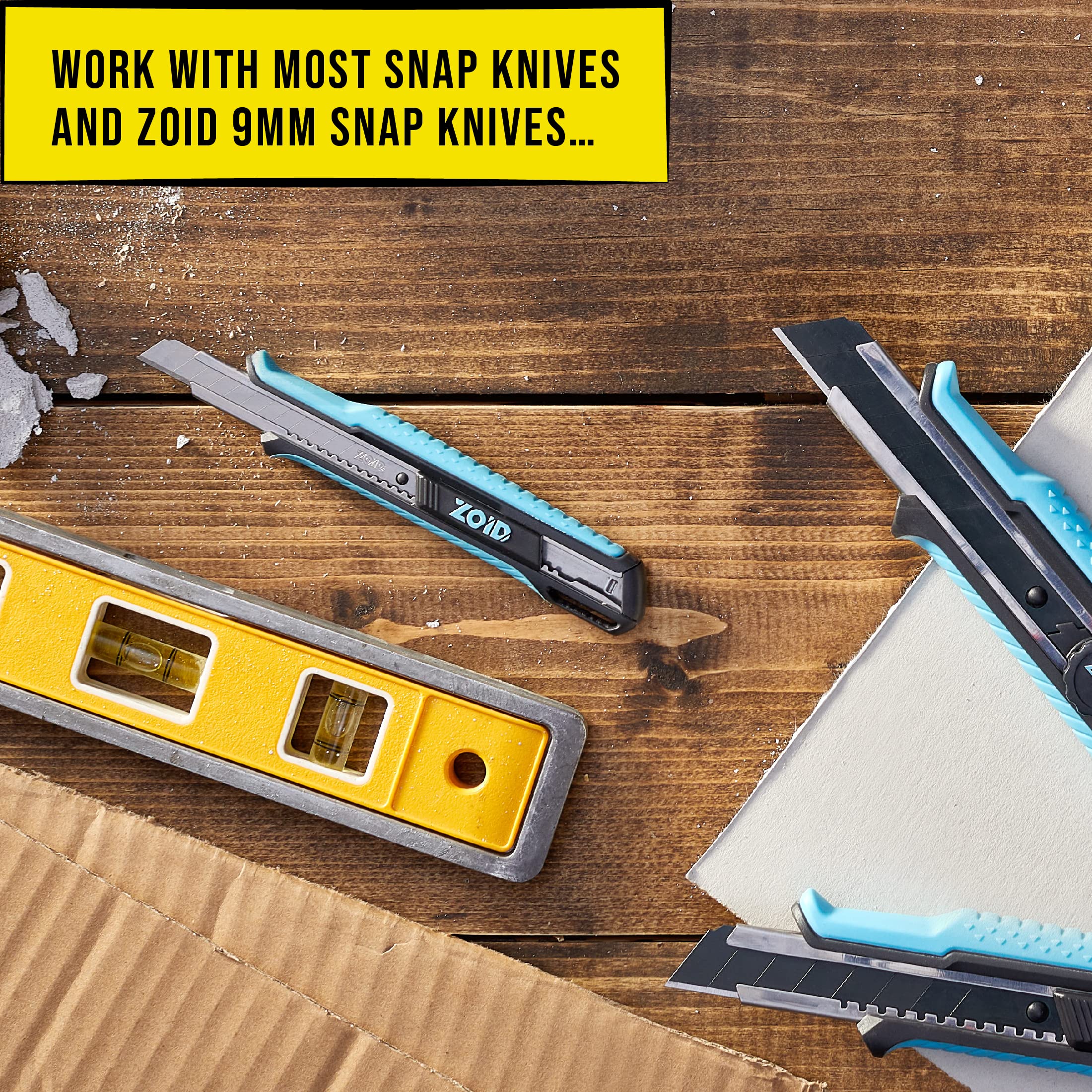 ZOID Trapezoid Utility Knife Blades - 10-Pack, High Carbon Steel, Compatible With Most Utility Knives