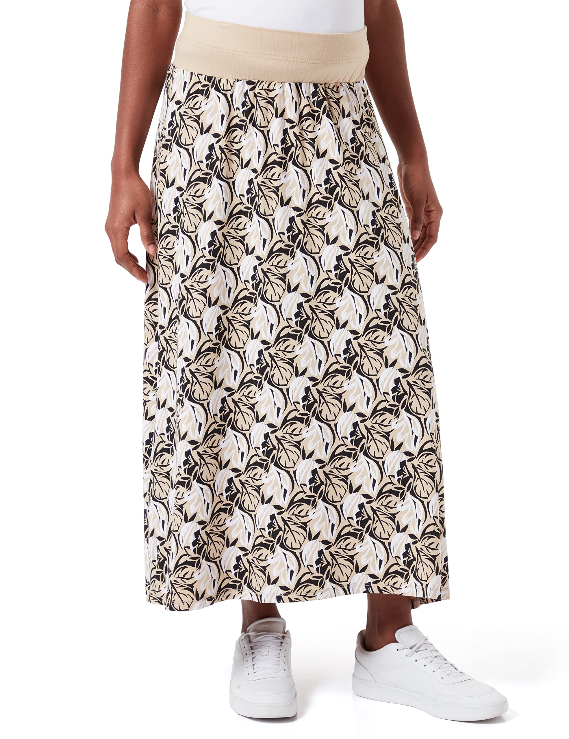 ESPRIT Maternity Damen Skirt Jersey Long Under The Belly Allover Print Rock