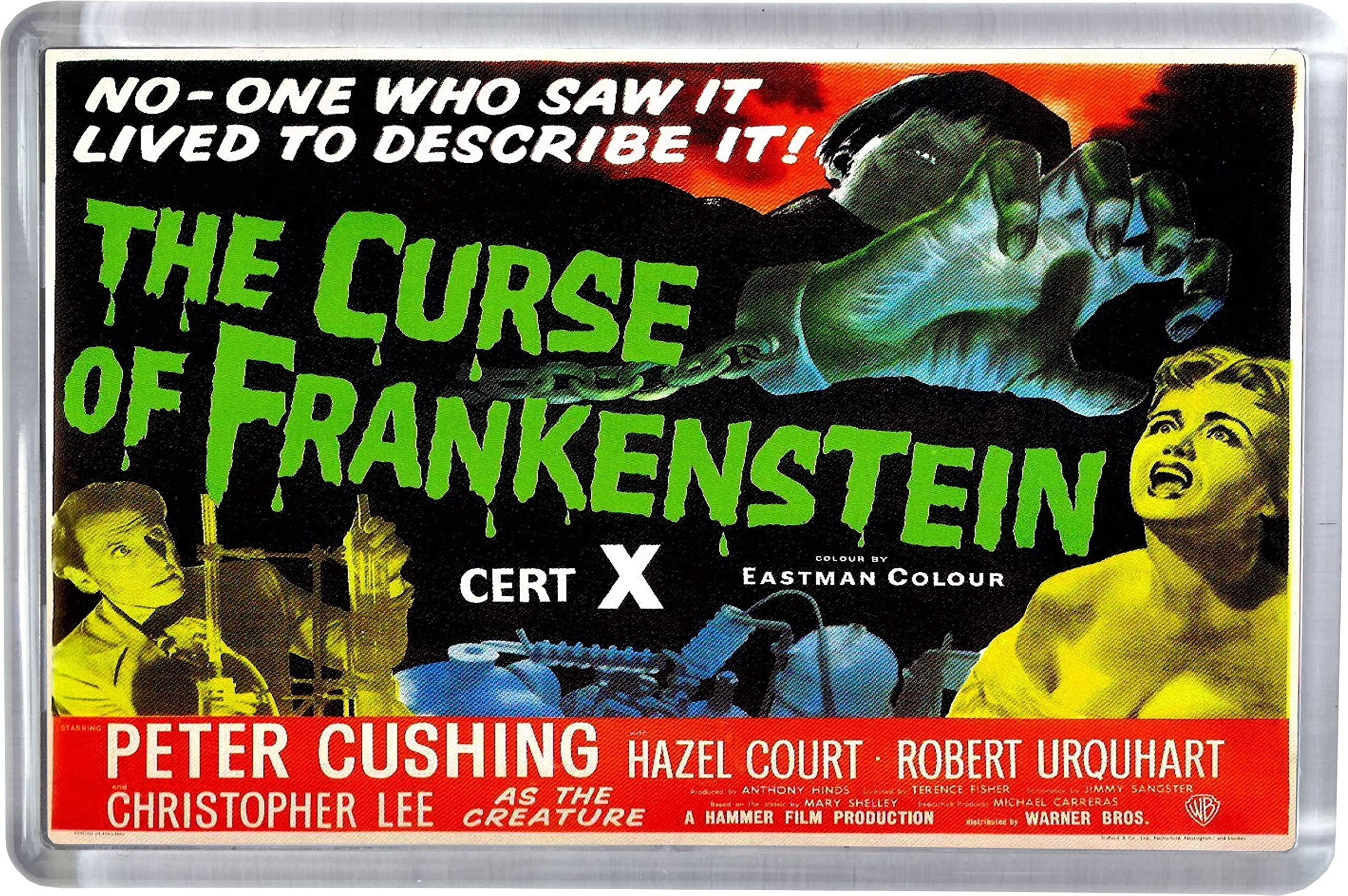 Super Universe The Curse Of Frankenstein Movie Poster Fridge Magnet 5 X 7.5 Cm
