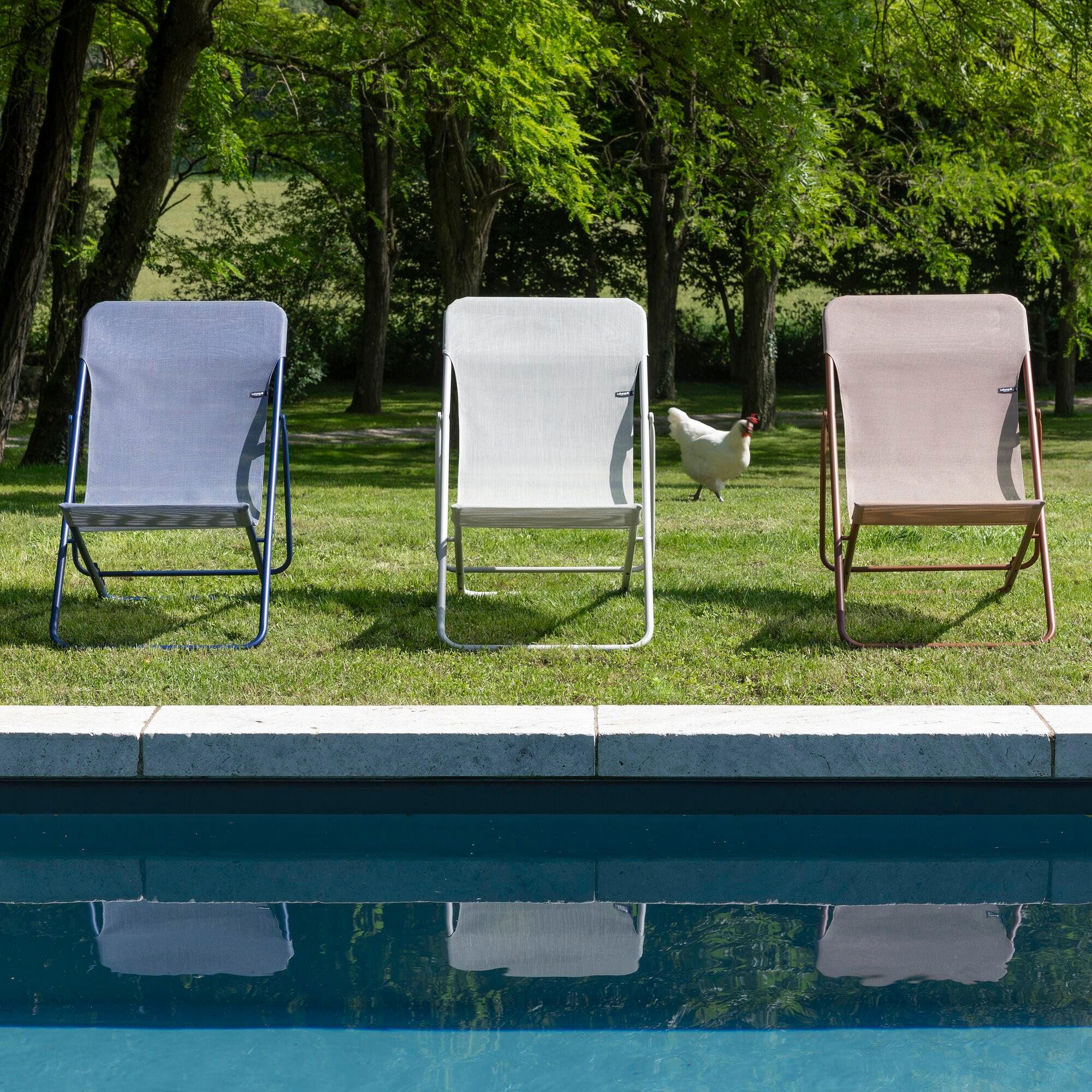 Lafuma - Lot de 2 Transats Jardin pliants Multi-Positions