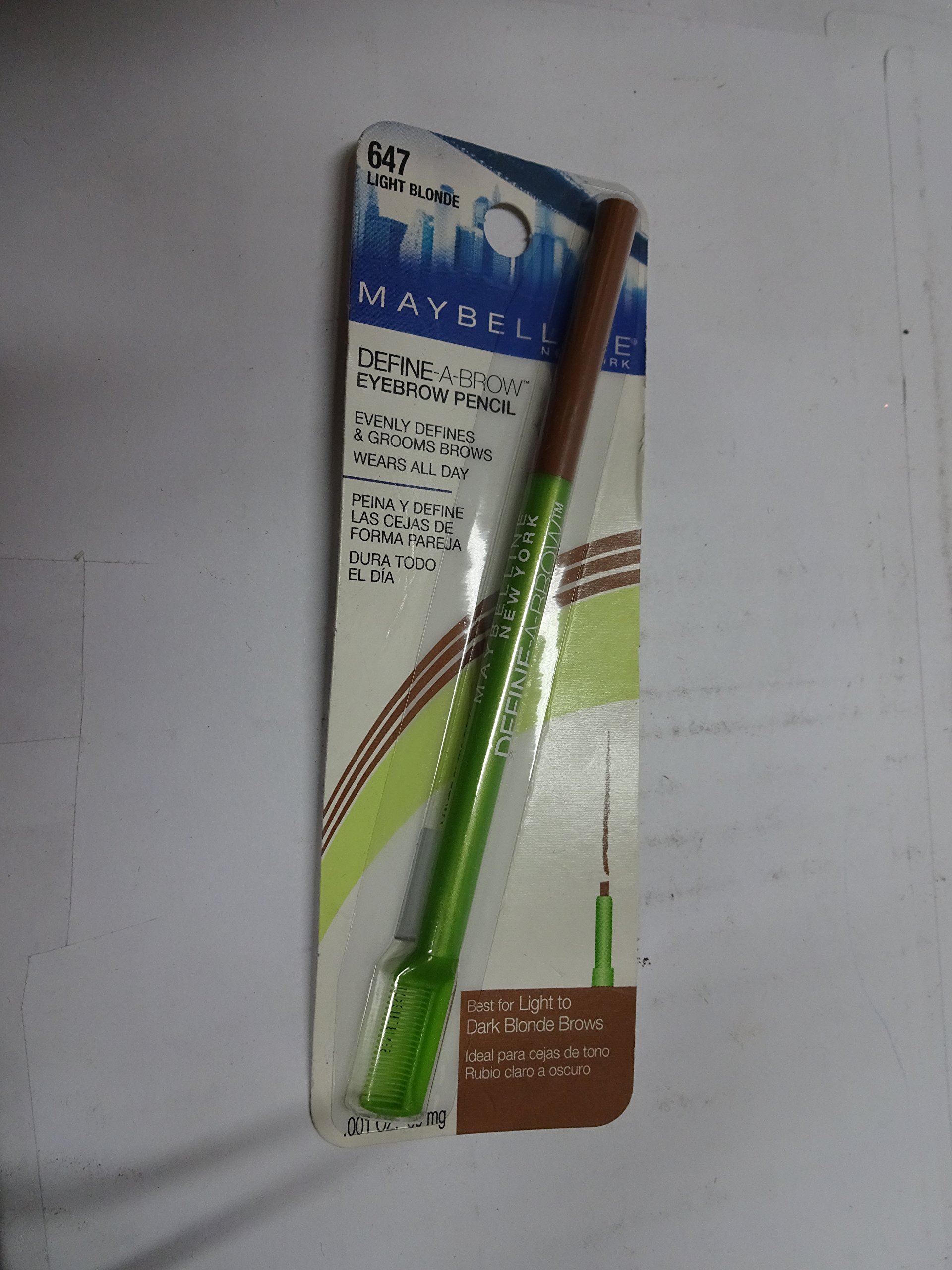 Maybelline New York Define-A-Brow Eyebrow Pencil 647 Light Blonde .001 OZ. (50 mg)