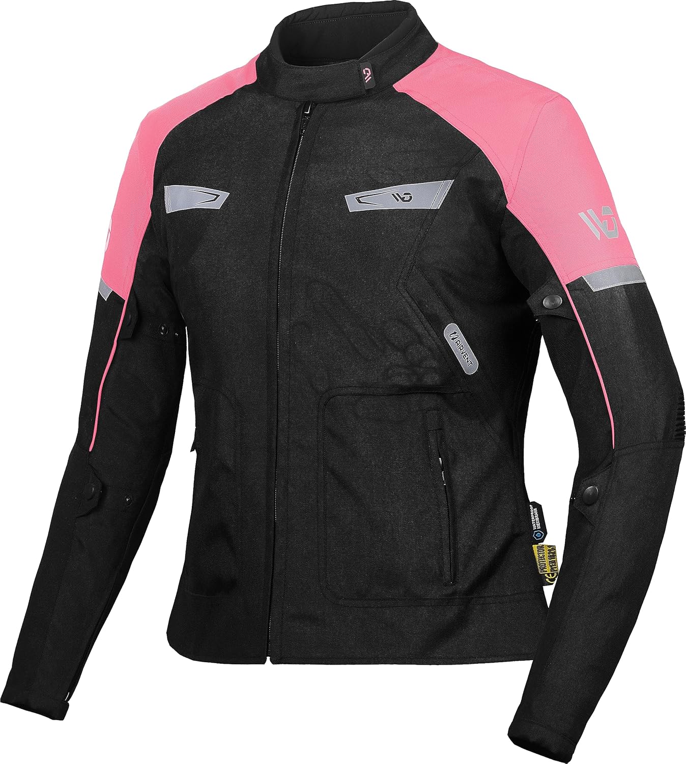 WD Motorsports Textile Motorcycle Jacket, Women Lightweight Motocross Biker Jacket, CE Armored Waterproof Riding Jackets – All Season