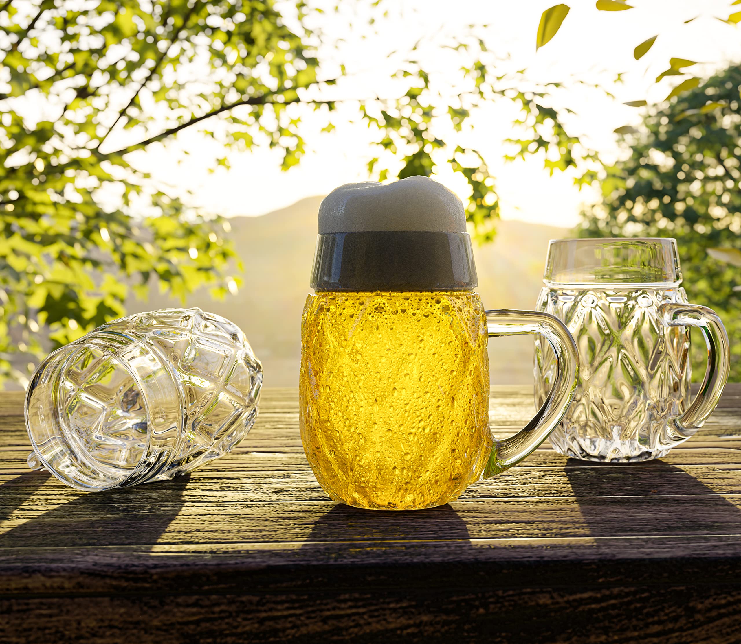 Stölzle Landsberg Lot de 6 Chopes à Bière 0,5 L / Pichet Solide en Verre Soda Citron - Passe au Lave-Vaisselle