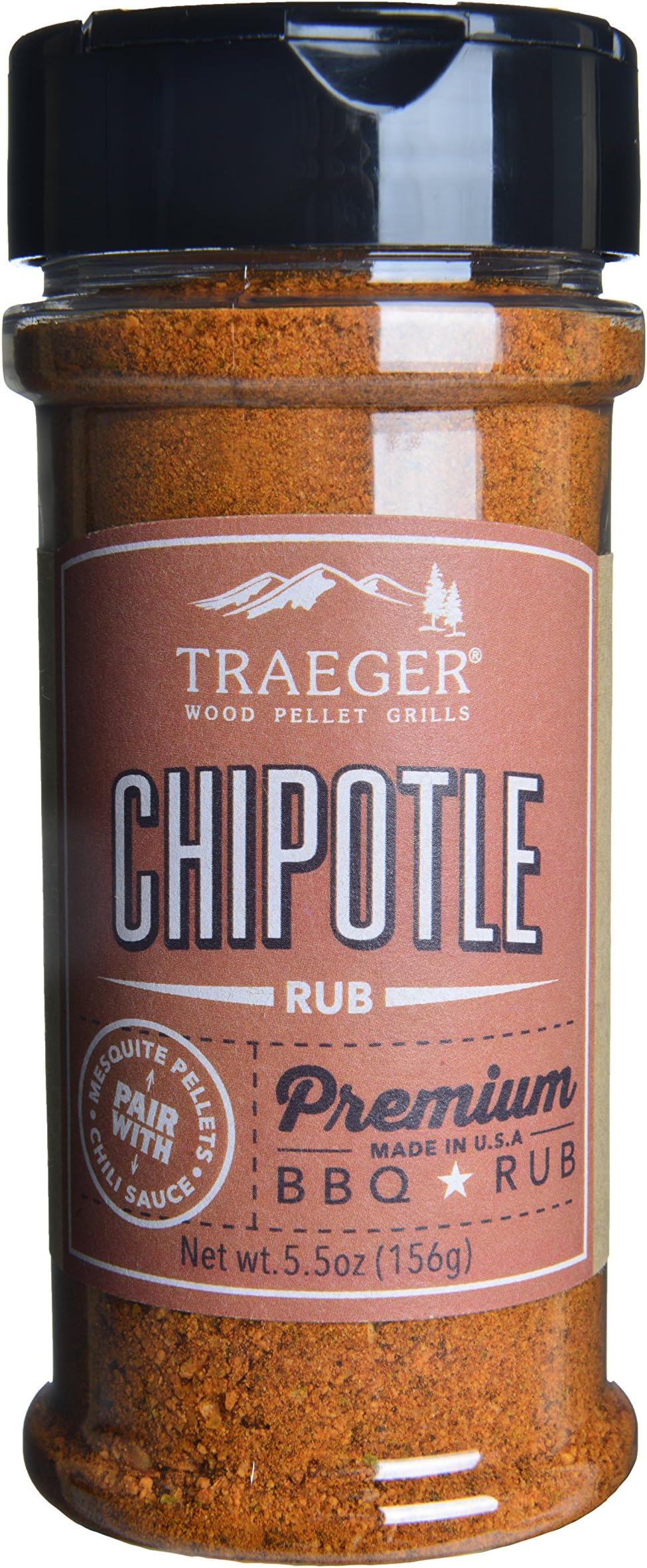 Traeger Signature Spices & Sauces, Sweet and Smokey Chipotle Rub., 5.5 Ounce