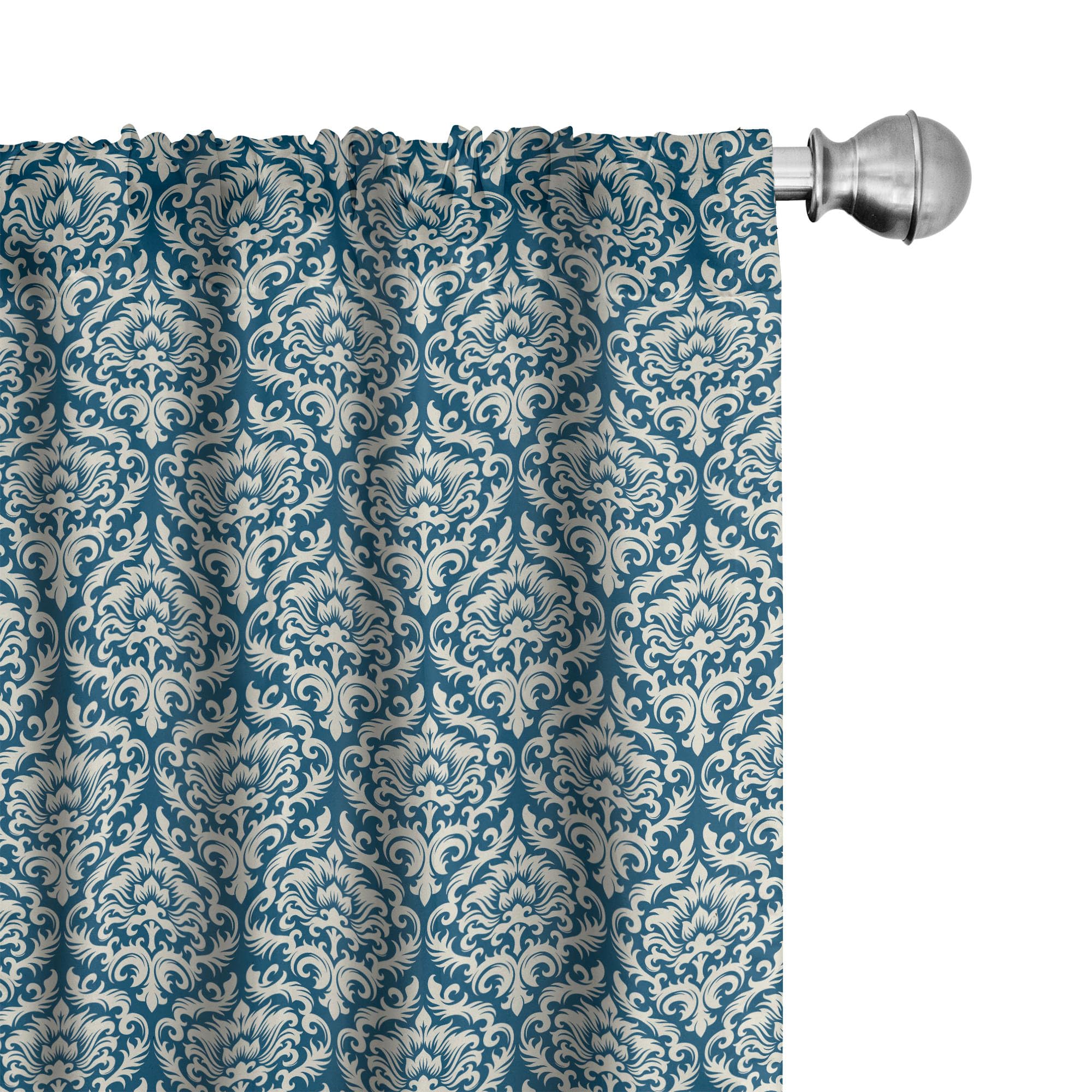 ABAKUHAUS Gatti Tenda a Pannello Set di 2, Mondo di gattino cartone animato moderno, Trattamento della Finestra per Stanza e Camera da Letto, 2 Stück 75 cm x 245 cm, Cadetto Blu