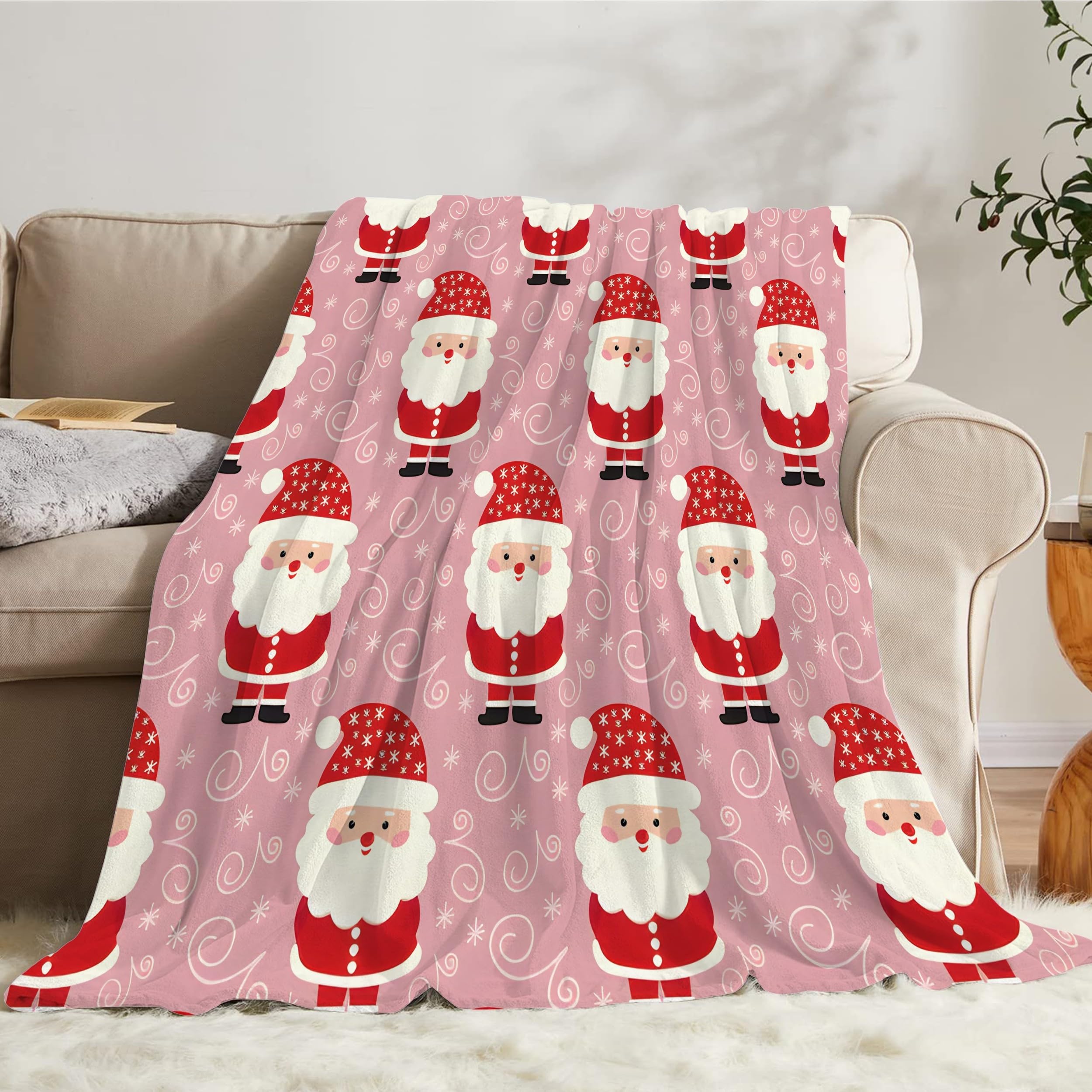 Weihnachtsmann Kuscheldecke Flauschig Weihnachts Decke Fleecedecke 180x200