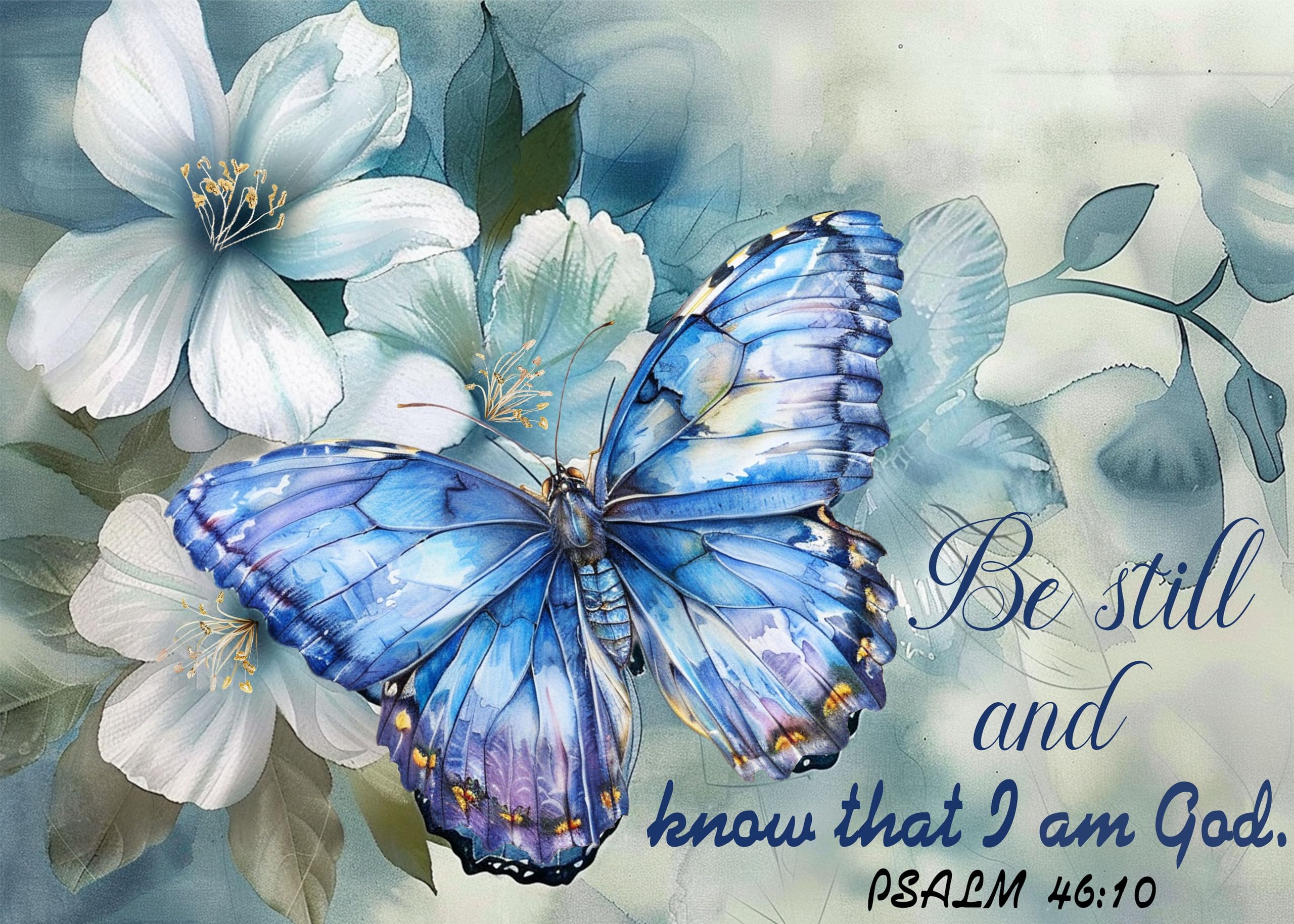 Christian Flower Butterfly Puzzles for Adults 1000 Pieces, Religious Inspirational Scripture Jigsaw Puzzles, Jesus Floral Bible Catholic Faith Puzzle