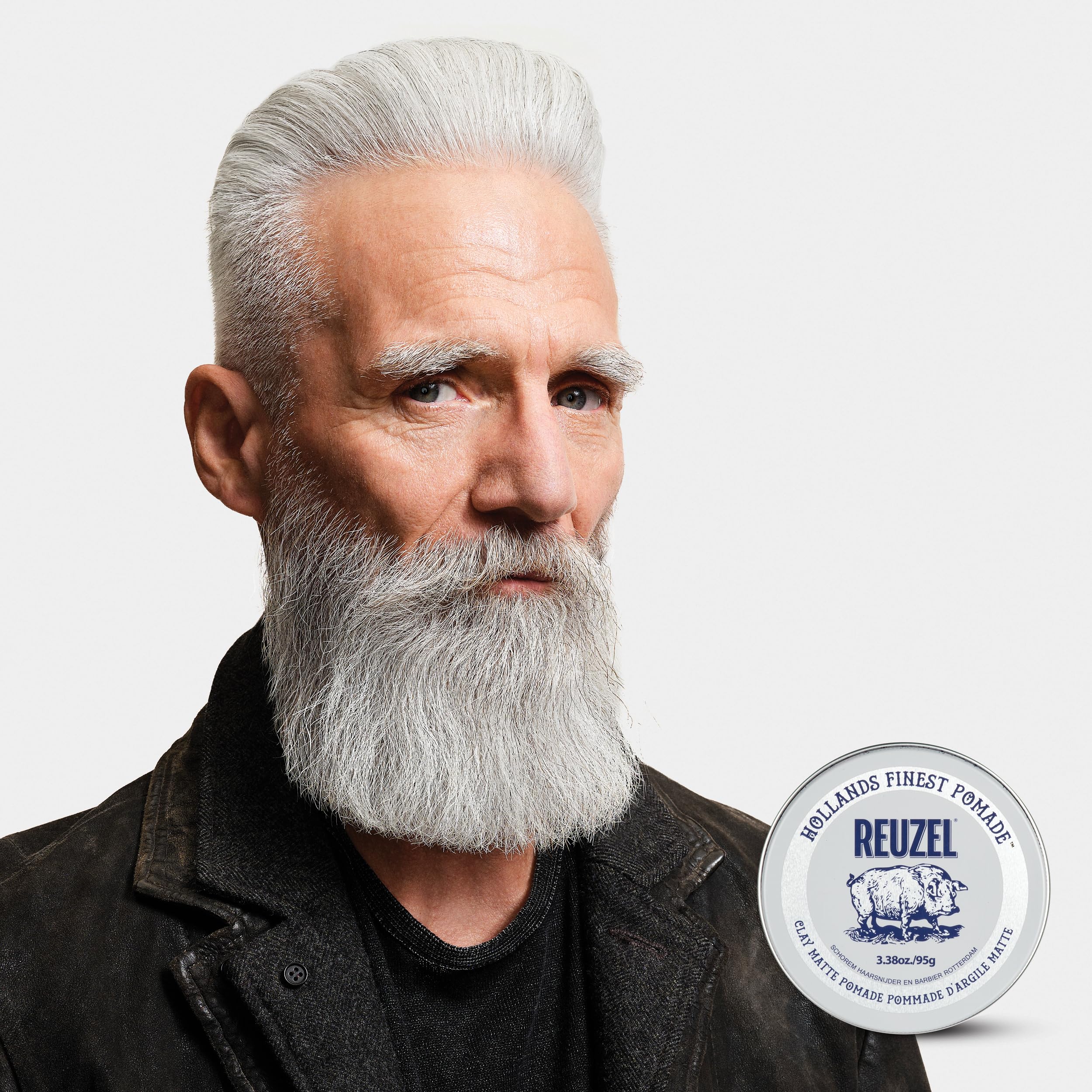 Reuzel 2026 Road Trip, Matte Clay Pomade, No Shine with Medium Hold for a Natural Style and Finish, 95g + Free Travel Size 35g