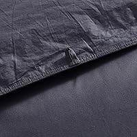 Vista 7 de Lujoso edredón de plumón de ganso tamaño queen, funda de edredón 100% algodón egipcio, edredón de peso de relleno de 60 onzas (Queen, gris sólido)