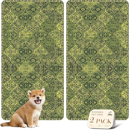 Miniatura 106 de nunubaby Almohadillas lavables para orina de perros, elegante, antideslizante, a prueba de fugas, reutilizable, ultraabsorbente, para jaulas y