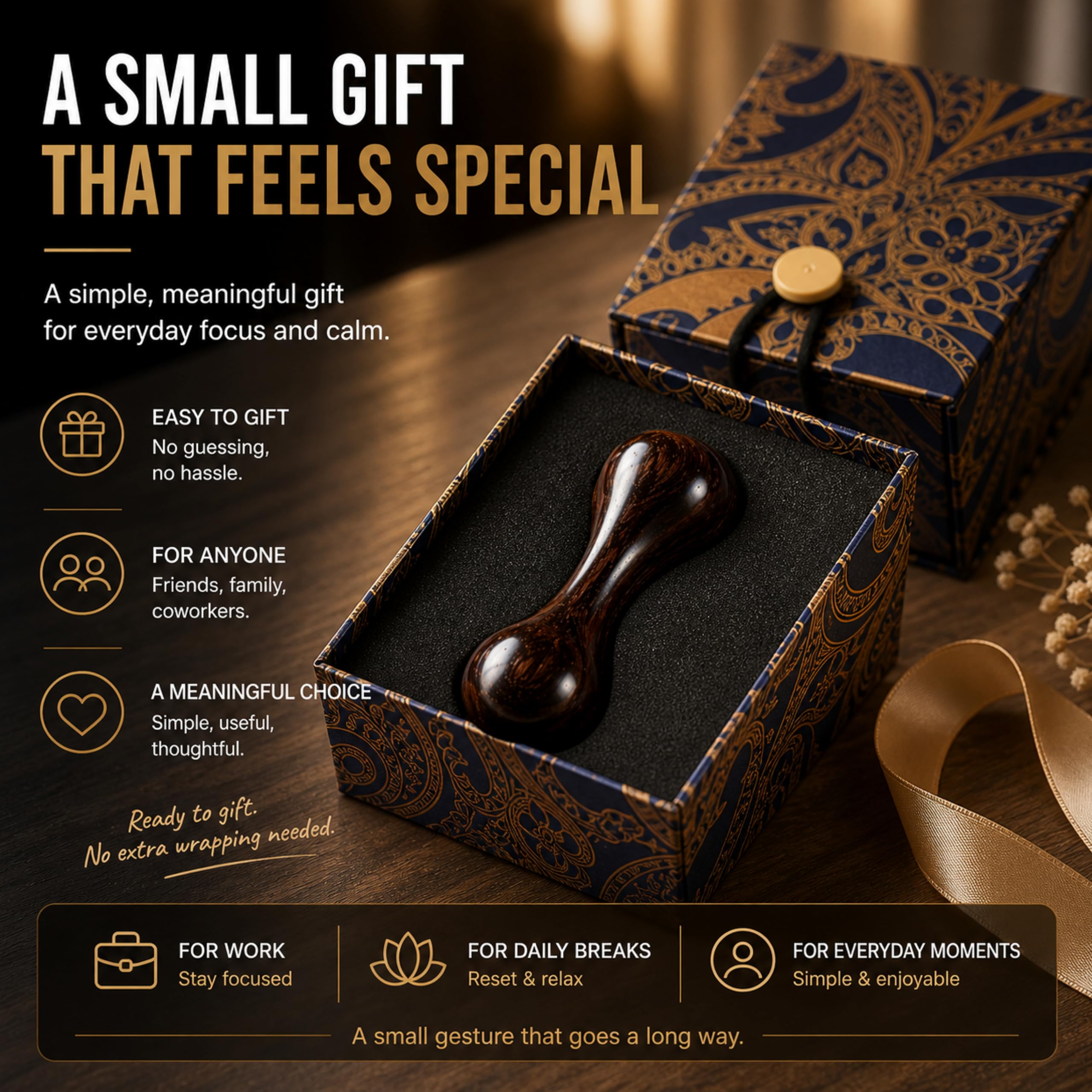 Fidget Toy per adulti - Giocattolo antistress da scrivania in legno, strumento per esercizi per allenare la forza e la destrezza della mano, giocattolo portatile per ufficio e sollievo dallo stress