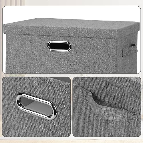 Miniatura 6 de Contenedores de almacenamiento plegables grandes de 17 pulgadas y 36 cuartos de galón con tapas, 1 paquete de cajas de almacenamiento plegables de