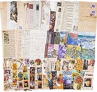 Knaid Vintage Scrapbook Supplies Pack: 200 Pieces Artistic Paper & Washi Stickers for Junk Journals, Bullet Journals, Planners & Crafts