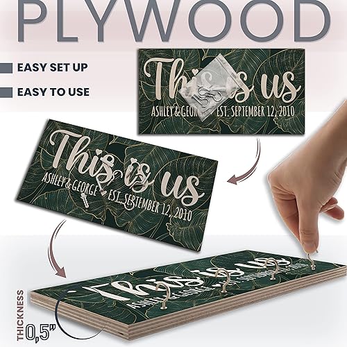 Miniatura 7 de Gancho de madera personalizado para llaves con nombre y título, 6 x 12 pulgadas, 8 diseños y 8 colores, soporte de madera personalizado para llaves