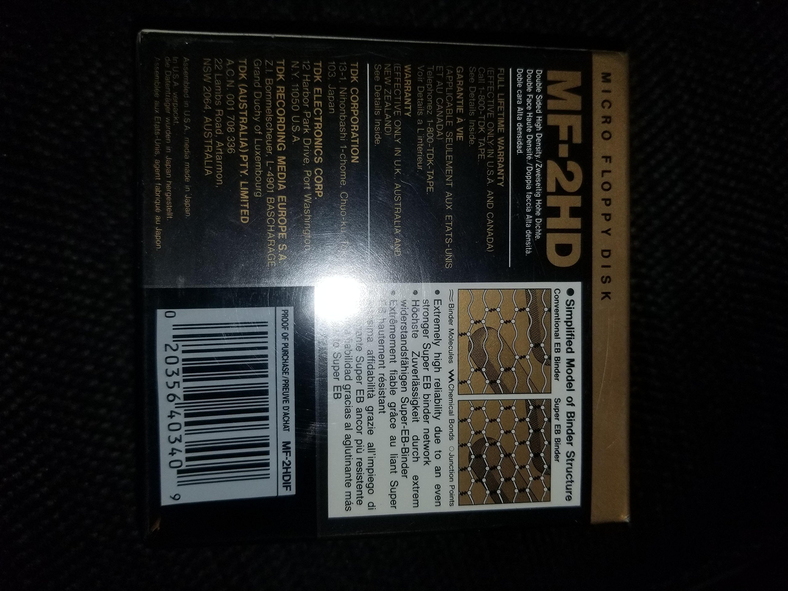TDK - 10 Disquette - 1,4 Mo - Noir - PC - Média de stockage