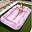 SLOOSH Inflatable Tanning Pool Lounger Float, 85 x 57 Extra Large Pool Floats Adult with Pillow, 4 in 1 Suntan Tub Raft Floatie,Sunbathing Bed Lounge for Water Blow Up Ball Pit, XL-Blushing Pink