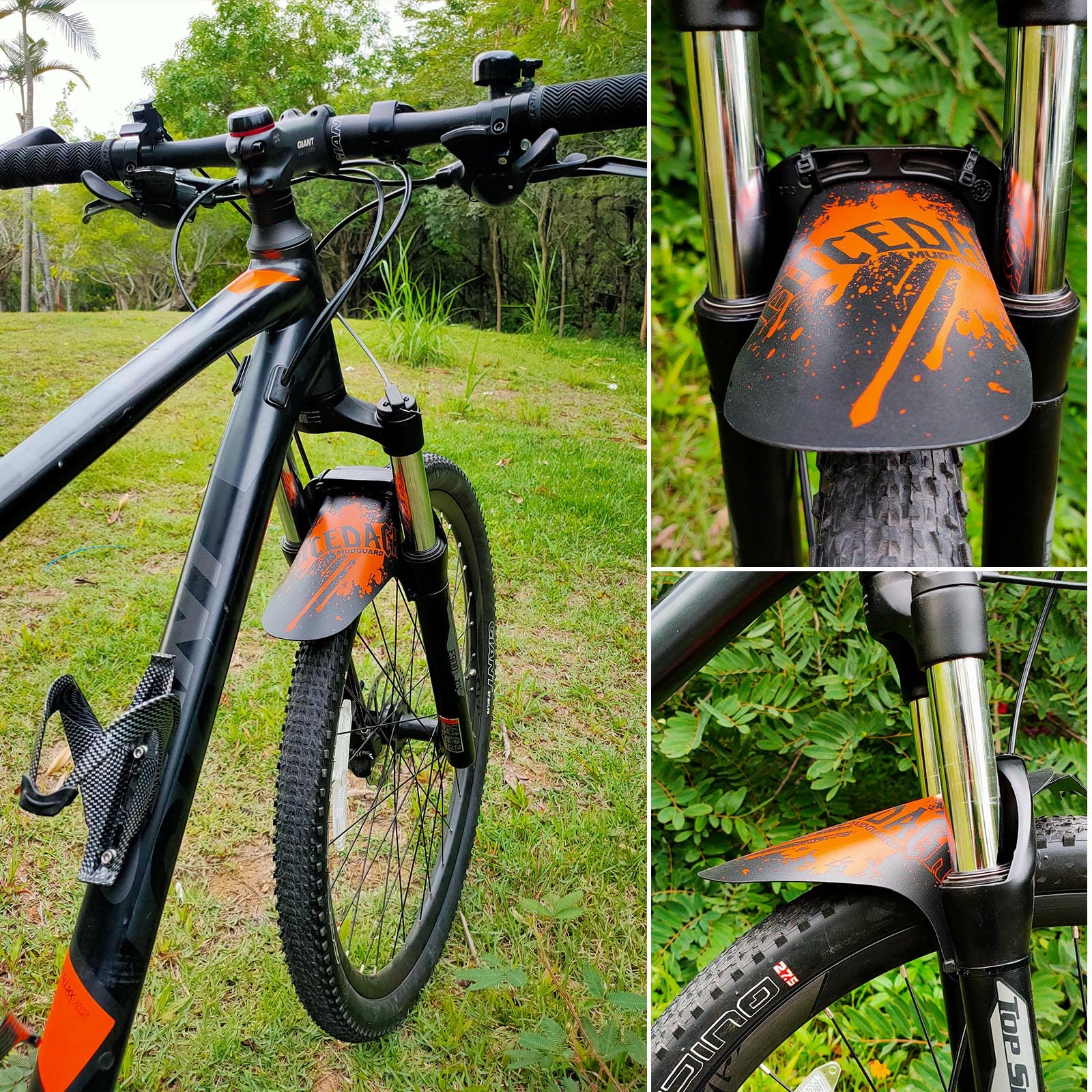 Parafango MTB, Compatibile Anteriore o Posteriore Enduro Parafanghi Bici MTB Misura BMX 20 26" 27,5" 28" 29 Pollici Mountain Bike e Fat Bike