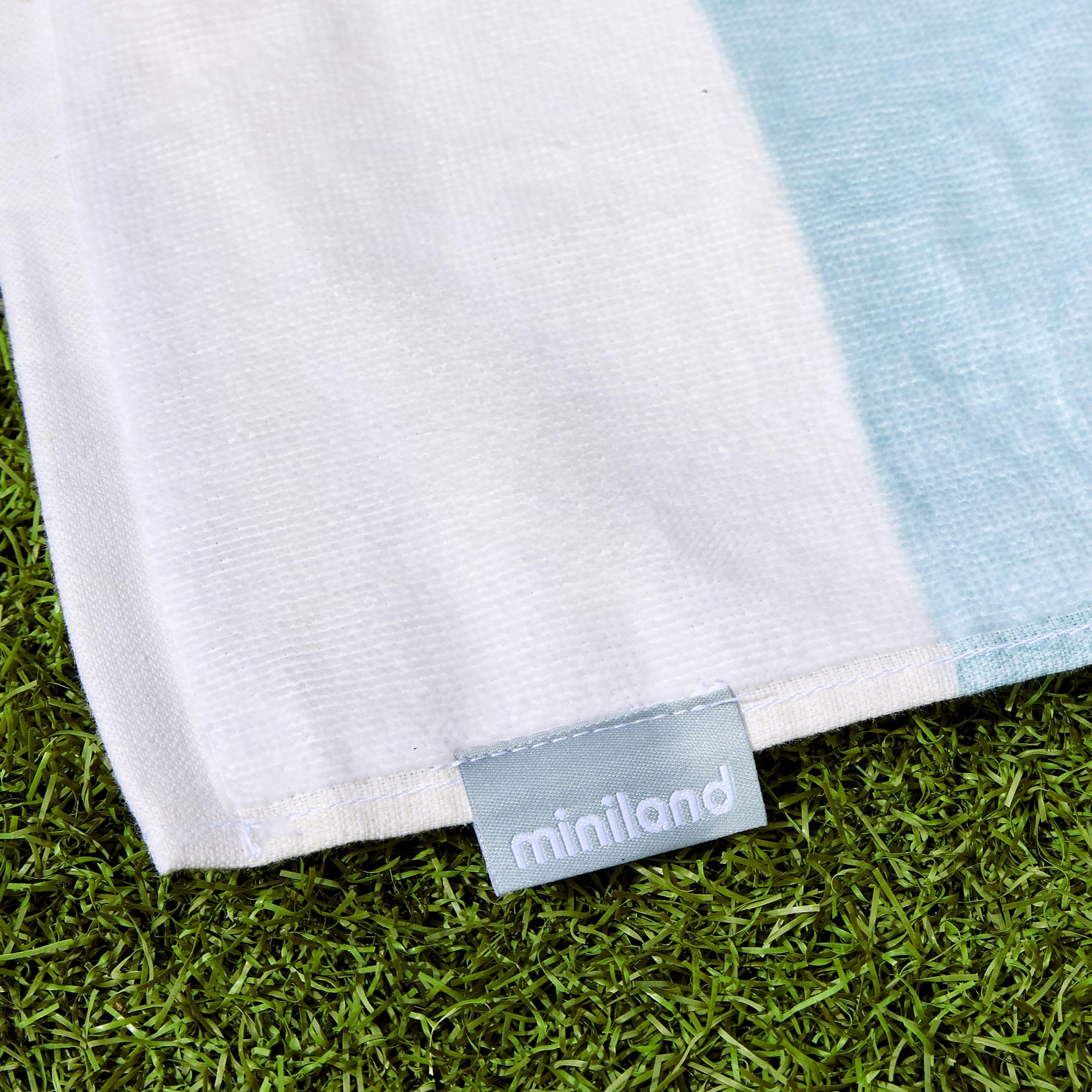 Miniland - Poncho Asciugamano in Cotone con Cappuccio per Bambini, Morbido, Assorbente e Traspirante