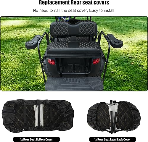 Miniatura 6 de NOKINS Fundas de asiento de carrito de golf para Club Car y EZGO, reemplazo universal para los cojines de asiento
