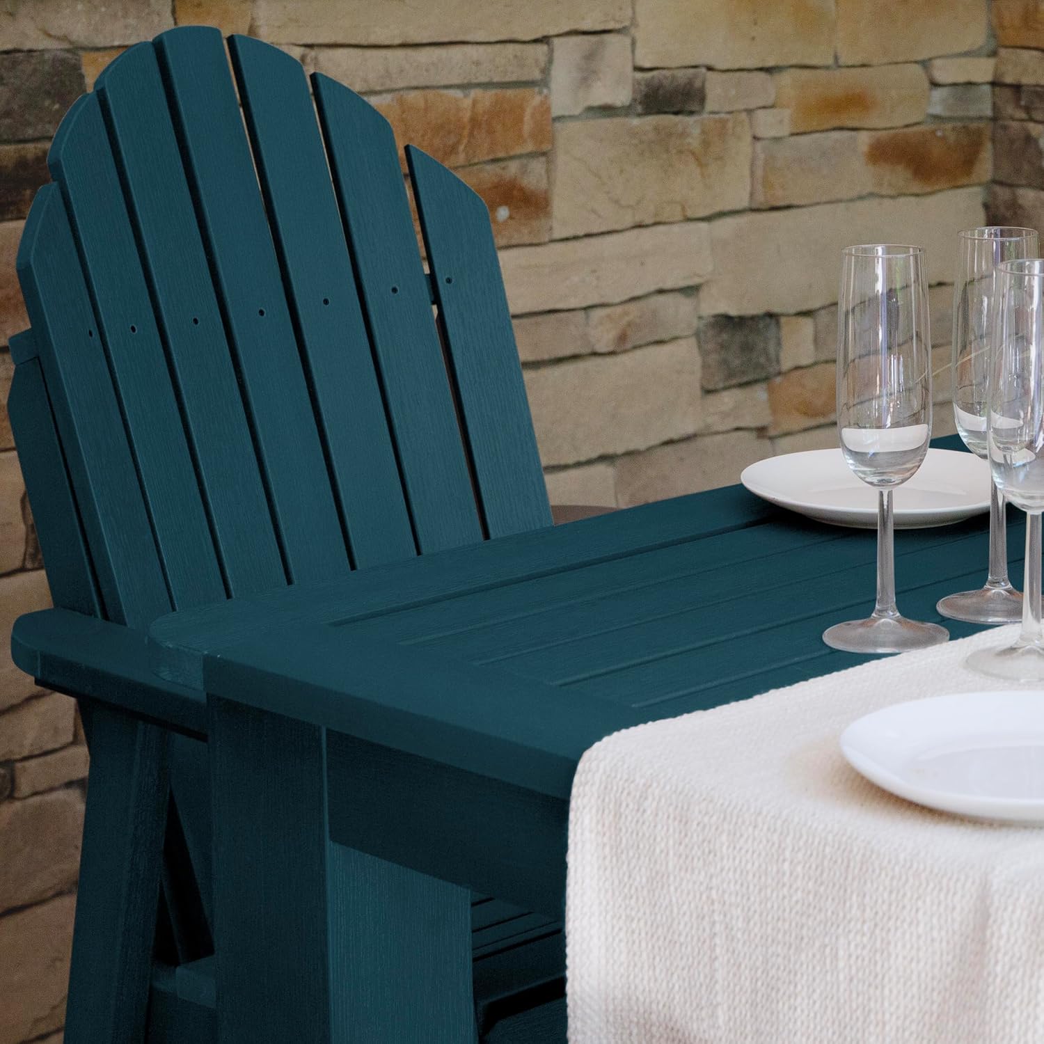 Highwood Hamilton Adirondack 7pc Dining Set 72" x 42", Nantucket Blue