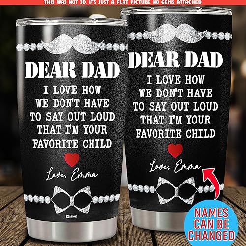 Miniatura 8 de WAZONE Vaso de café personalizado para papá, 20 onzas, 30 onzas, padre e hija, mejores amigos para la vida, taza de viaje de acero inoxidable de