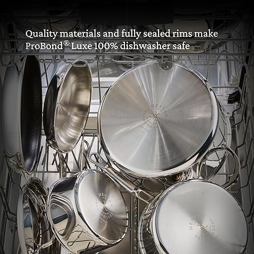 Miniatura 9 de Hestan ProBond Luxe TITUM - Sartén antiadherente, acero inoxidable revestido profesional de 11 pulgadas, construcción ProCore con revestimiento de