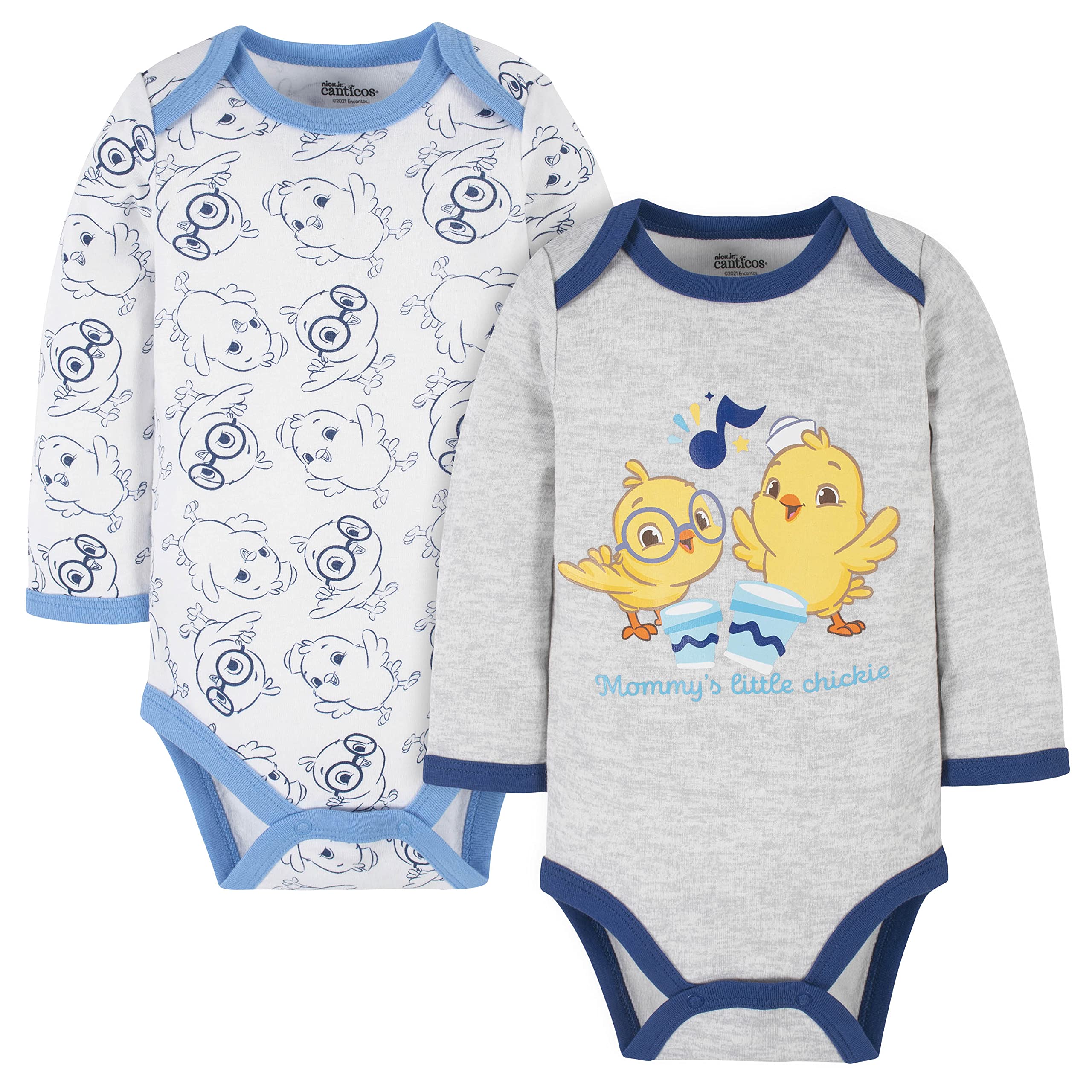 Canticos Unisex-Baby 2-pack Long Sleeve Bodysuits