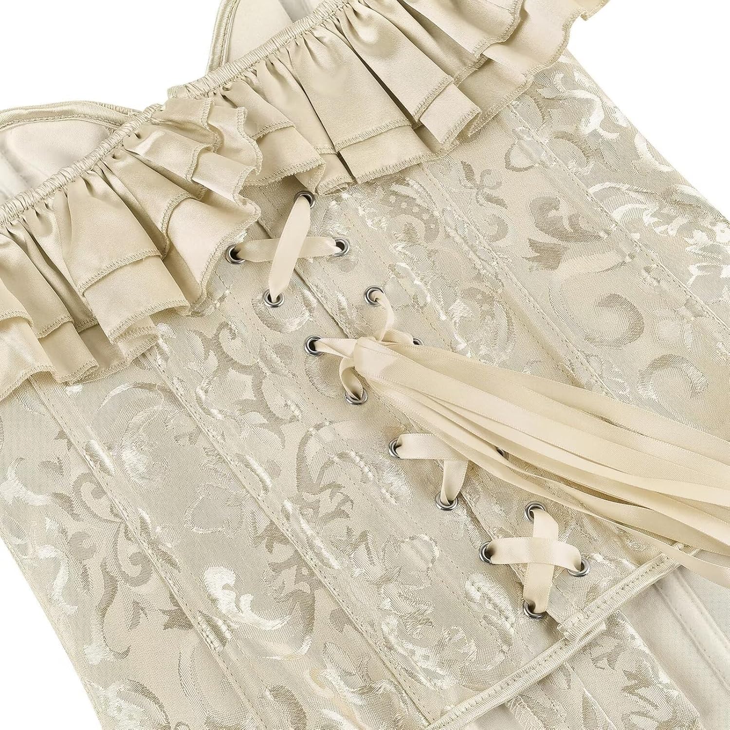 Corset Tops Bustier for Women with Sleeves Off The Shoulder Lace Floral Plus Size