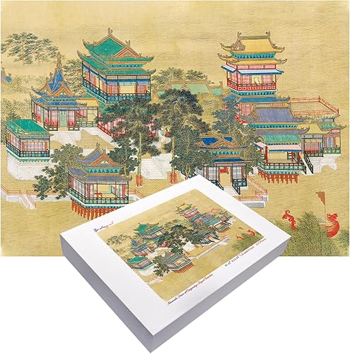 Miniatura 4 de Bristlegrass Rompecabezas de madera de 500 piezas, pintura china Zhang Zeduan, Qingming shanghe tu jardín real, regalos de pintura decorativa,