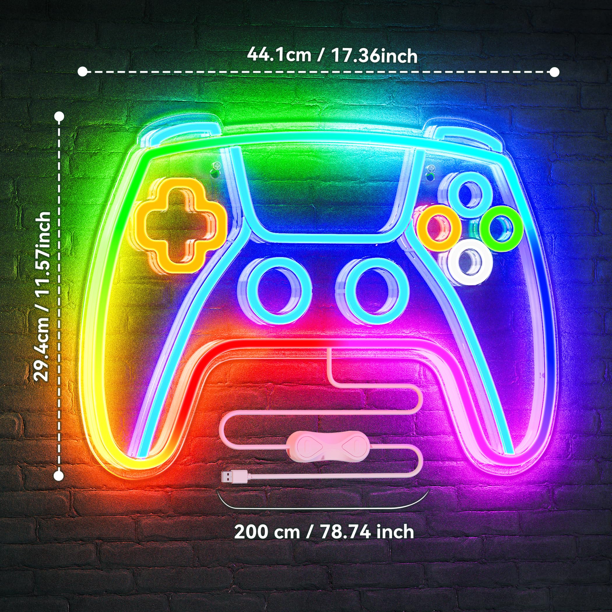 Insegna al neon per giocatori, insegne al neon a LED a forma