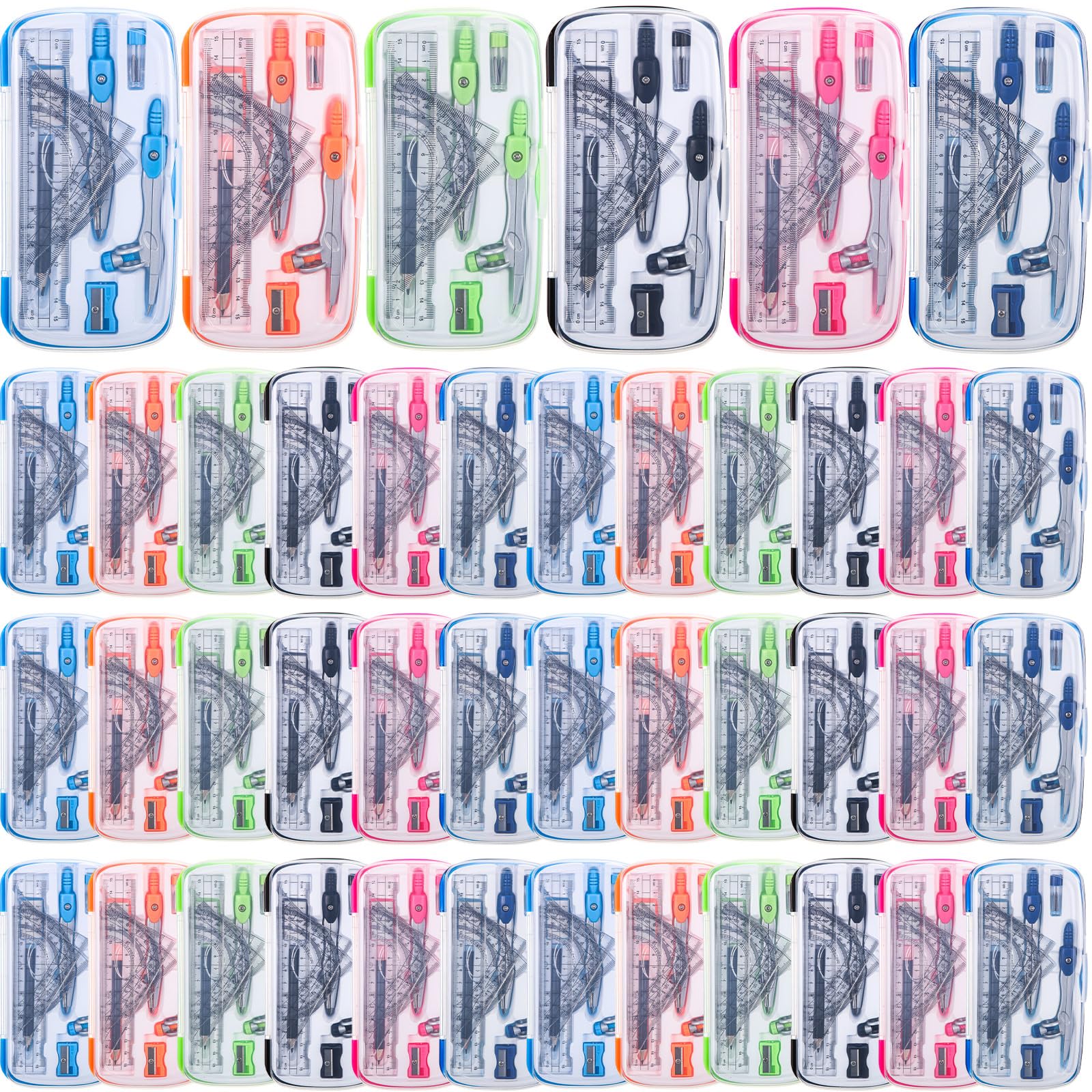 Zonon 36 set matematica geometria kit, 10 pz compasso righelli goniometro