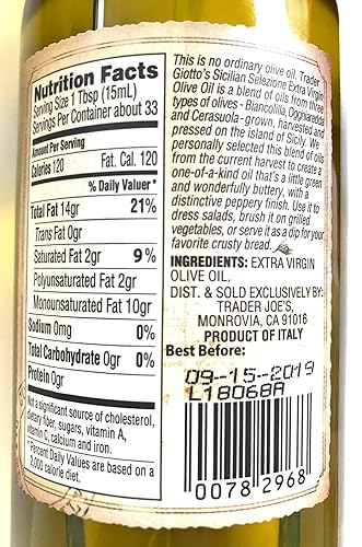 Miniatura 2 de Trader Joes Giottos Aceite de oliva virgen extra siciliano selezione (16.9 onzas) por Trader Joes Foods