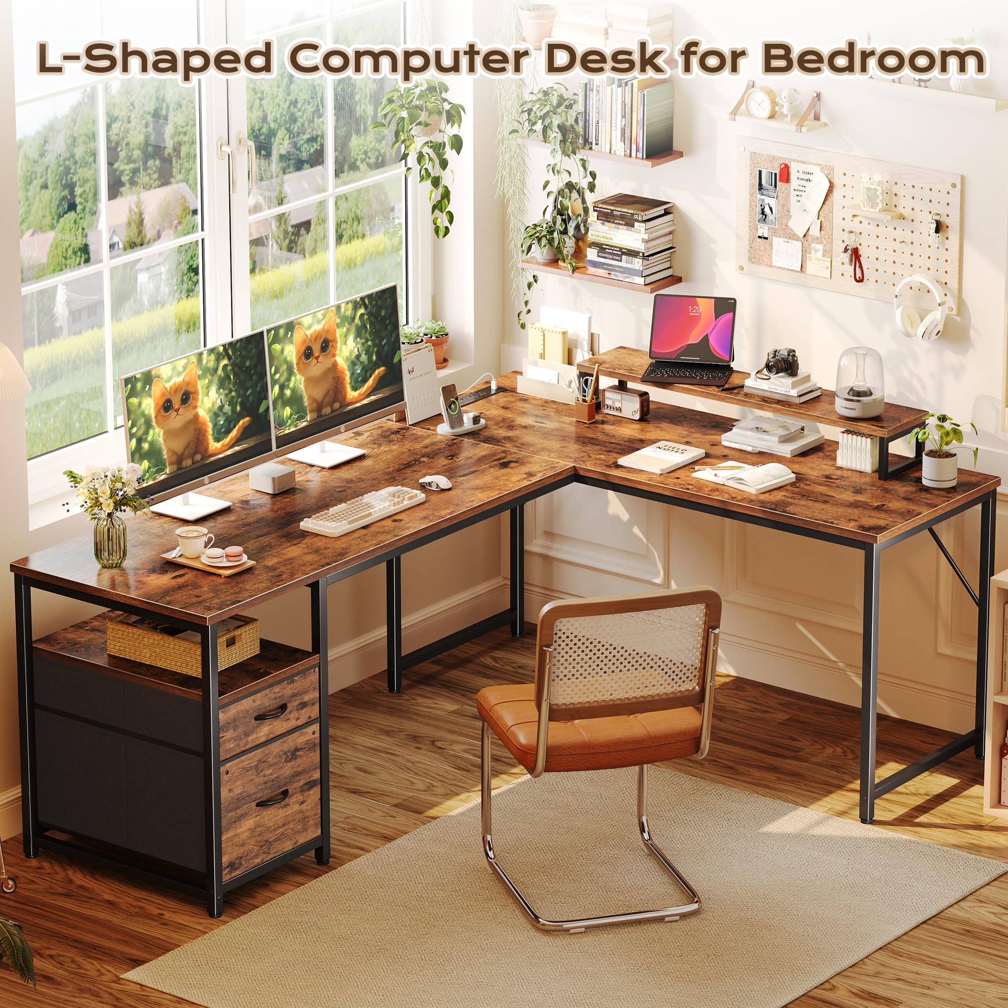 PRAISUN 63 Inch L-Shaped Desk Review and Deals - Dettaglio