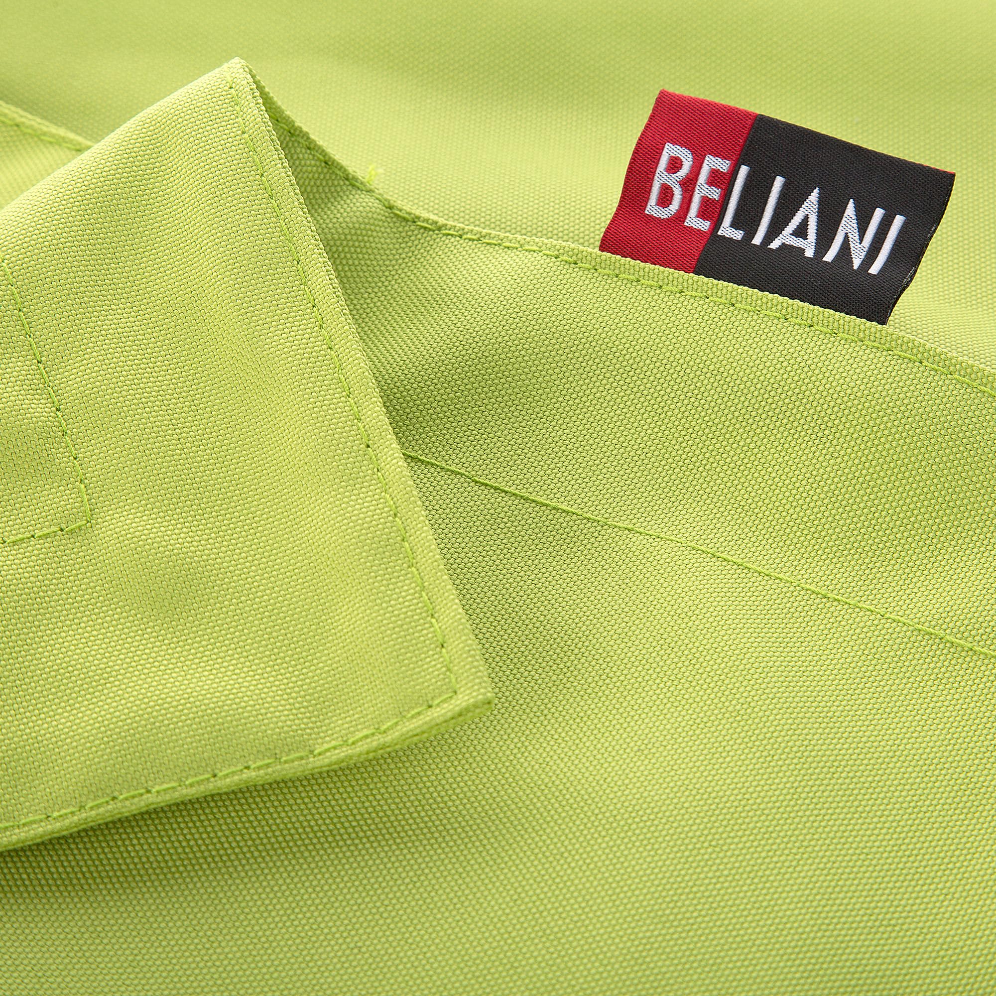 Beliani Moderne Sitzsackhülle Extra Groß Nylon mit Reißverschluss Wasserdicht Langlebig für Innen und Außen 140 x 180 cm Limettengrün Fuzzy