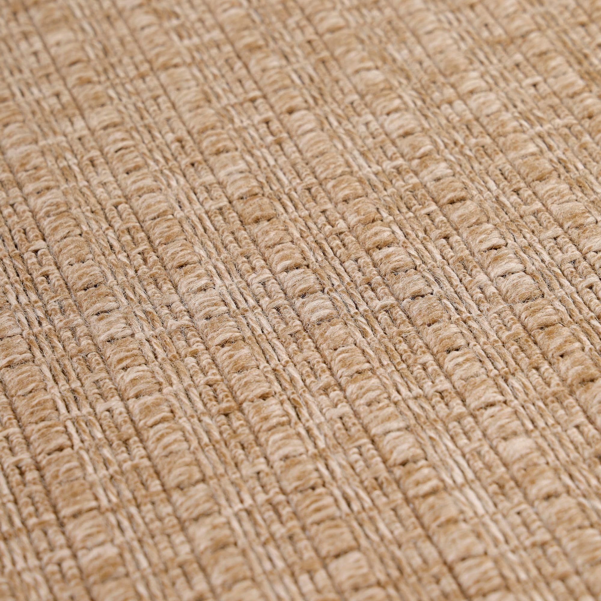 Carpetsale24 Alfombra Exterior Interior Resistente a la Intemperie, Impermeable 200x300 (200 x 290 cm) Beige-2 - Alfombra de Cocina de Tejido Plano - Alfombras Exterior para Balcón, Terraza y Jardín