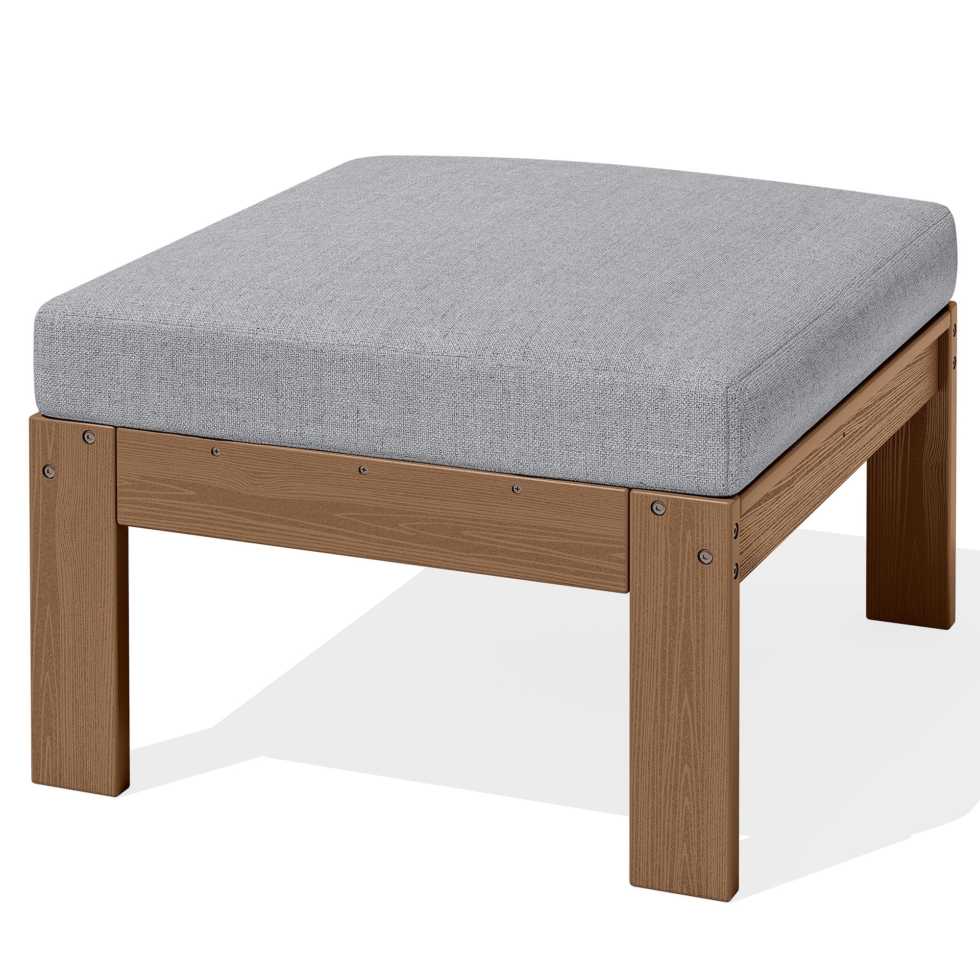 SERWALL HDPE Outdoor Ottoman with Cushions for Outdoo Sofa