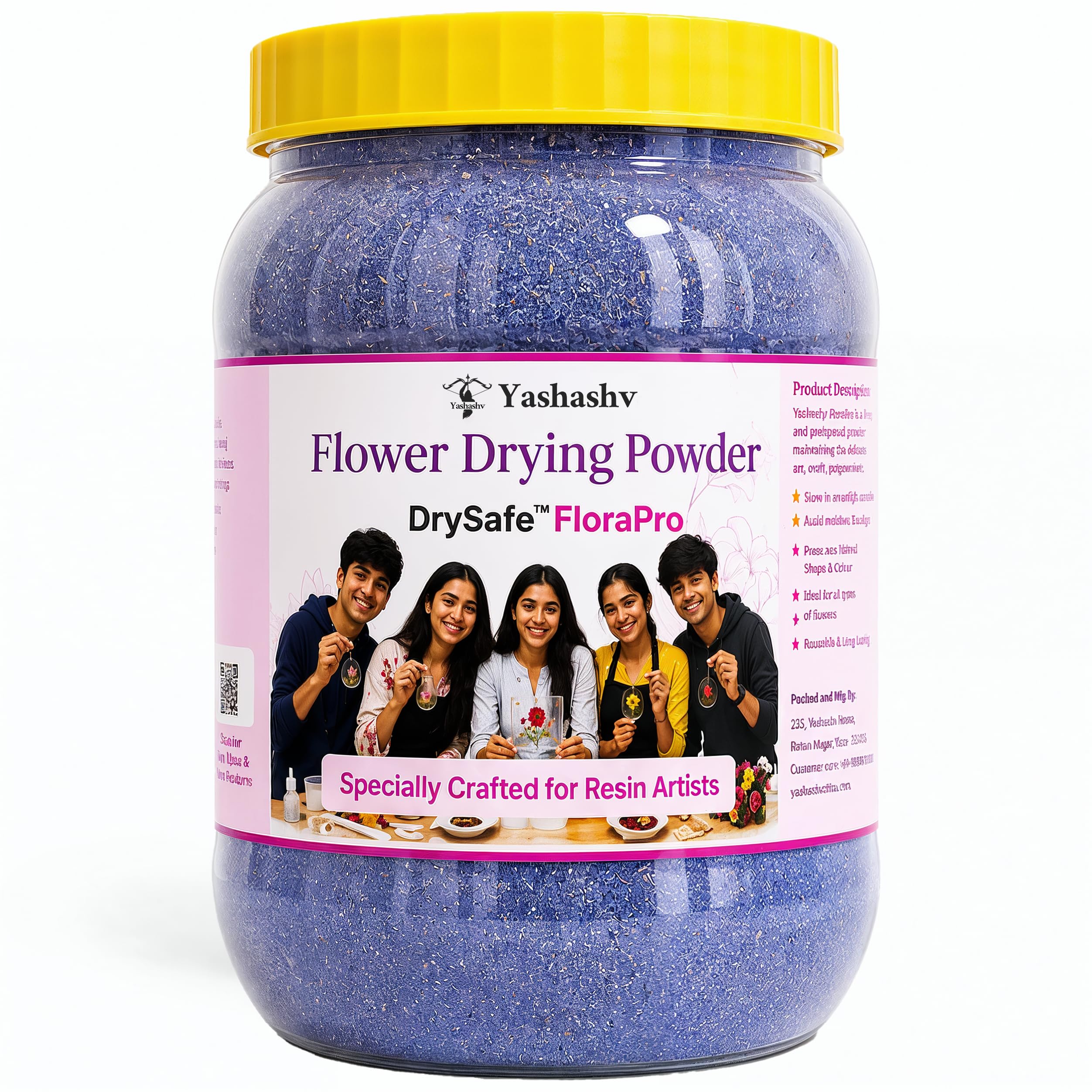 DrySafe FloraPro Color-Indicating Flower Drying Crystals-101 600g | Reusable Silica Gel Powder for Flower Preservation, Resin Art, Epoxy Crafts, Bouquet Drying, Jewellery Making, Potpourri-image-30