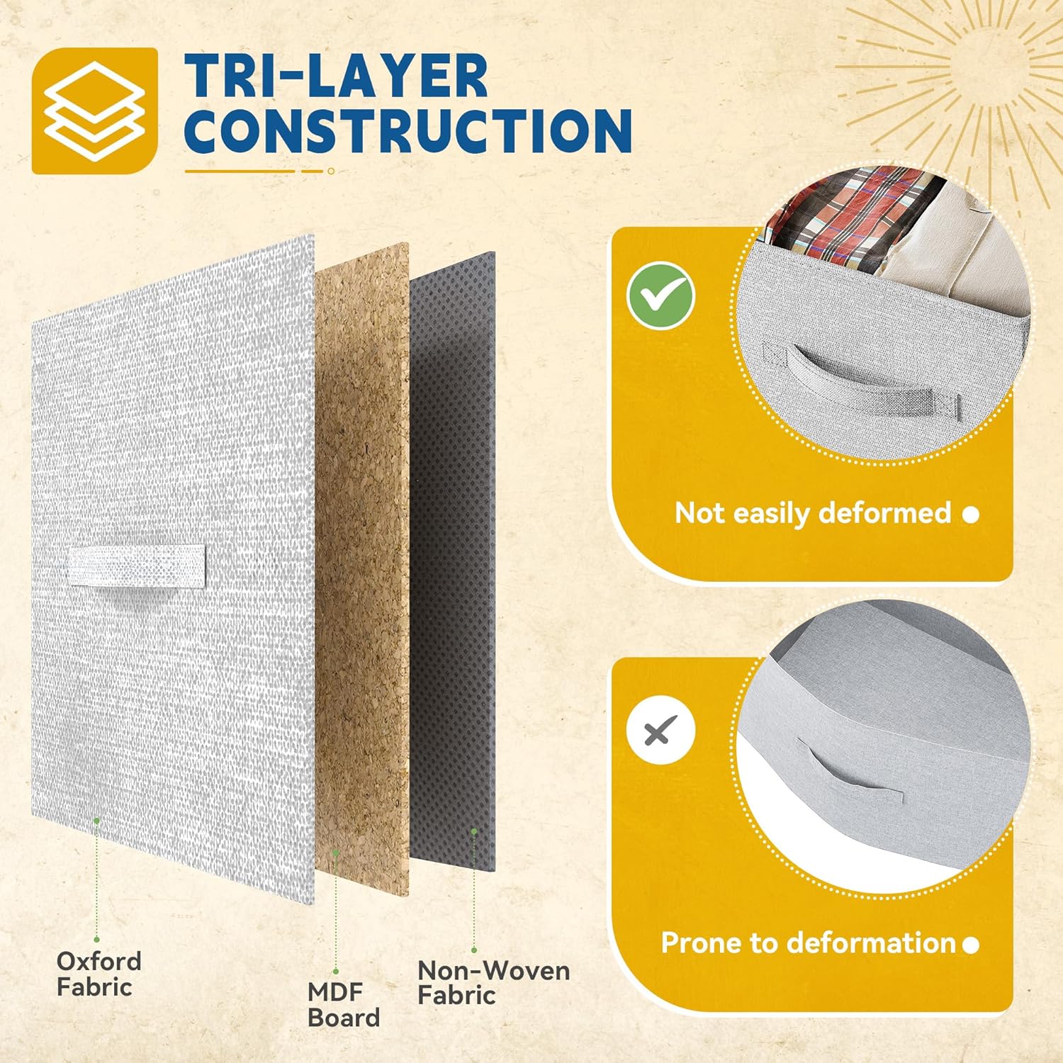 DWVO Dresser for Bedroom, 7 Drawers Fabric Dresser, Organizer Unit for Living Room, Hallway, Closets - Sturdy Steel Frame, Wooden Top & Easy Pull Fabric Bins, Light Gray