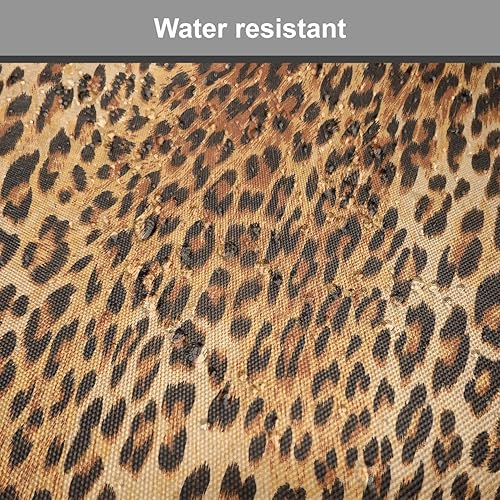 Miniatura 5 de Lunarable Cojín para silla con estampado animal, diseño de piel de leopardo y animales salvajes, inspirado en la naturaleza, moderno, acolchado de