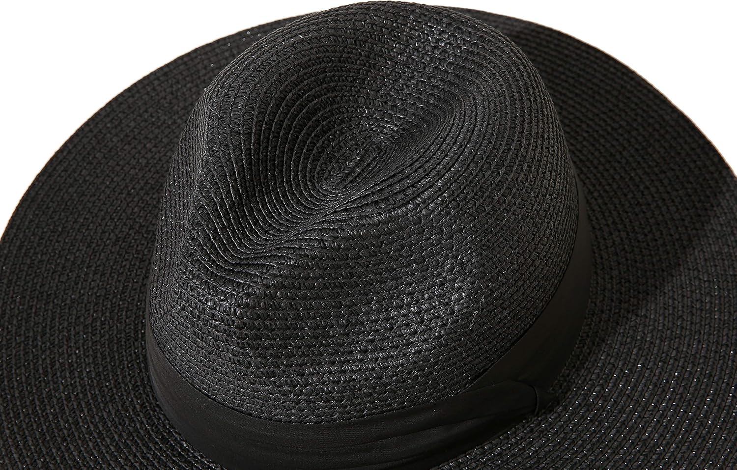 JOYEBUY Womens UPF50 Foldable Summer Straw Hat Wide Brim Fedora Sun Beach hat - Image 4