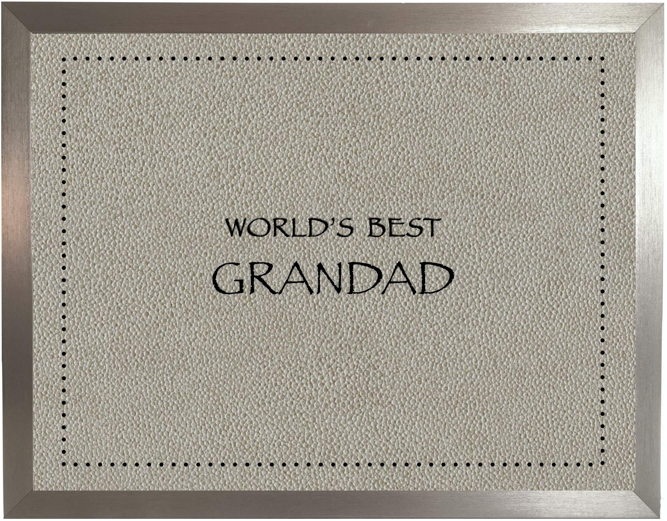 Trove Homewares World's Best Grandad Faux 1 Silver Lap Tray: Bean Bag Padded Cushion Eating Table (World’s Best Grandad Faux 1 Silver)