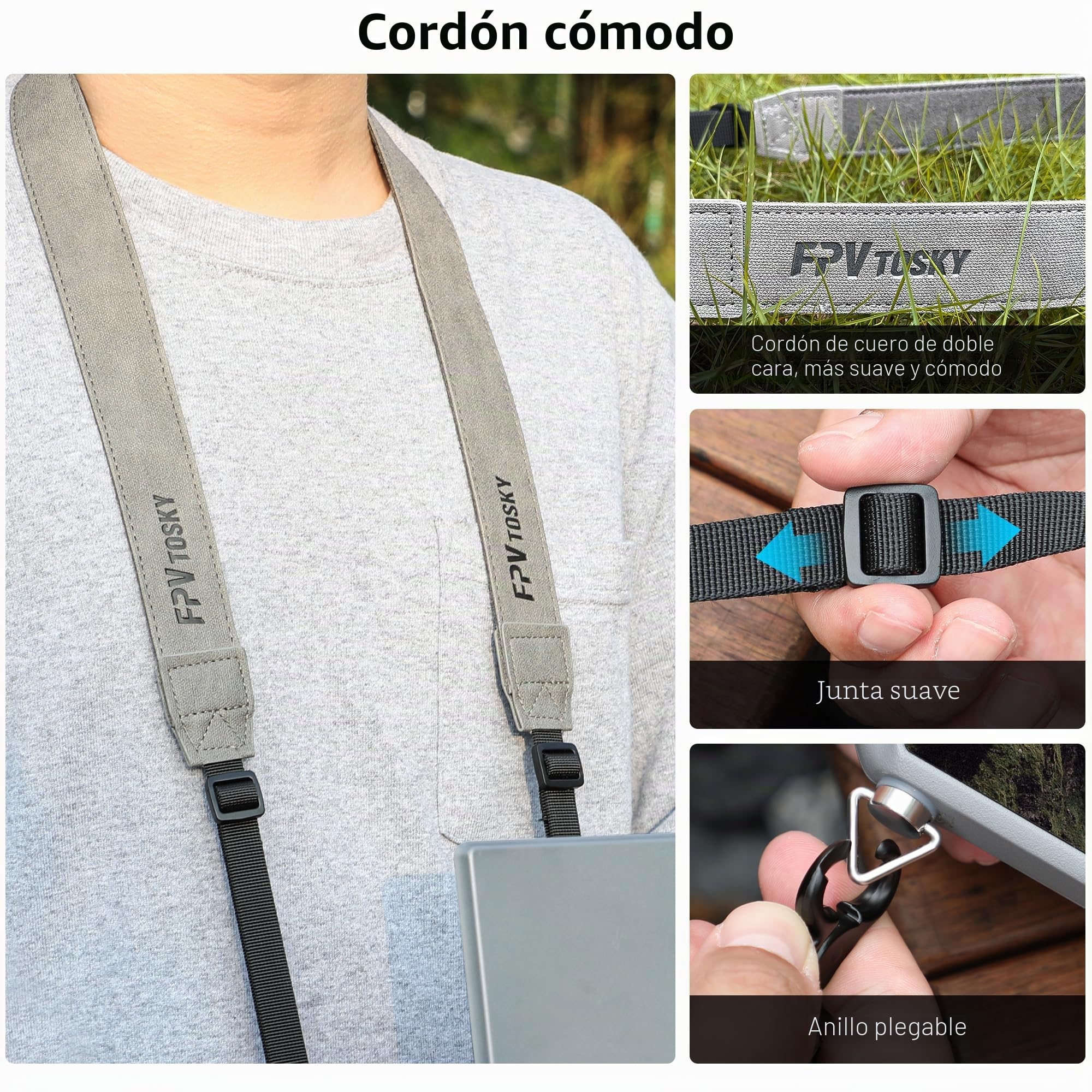 FPVtosky Parasol para parasol RC 2 con cordón para DJI Lito X1/Mini 5 Pro/Mini 4 Pro/Air 3S/Avata 360, protector de pantalla para controlador RC2, kit incluye cubierta de parasol RC 2, cordón RC 2