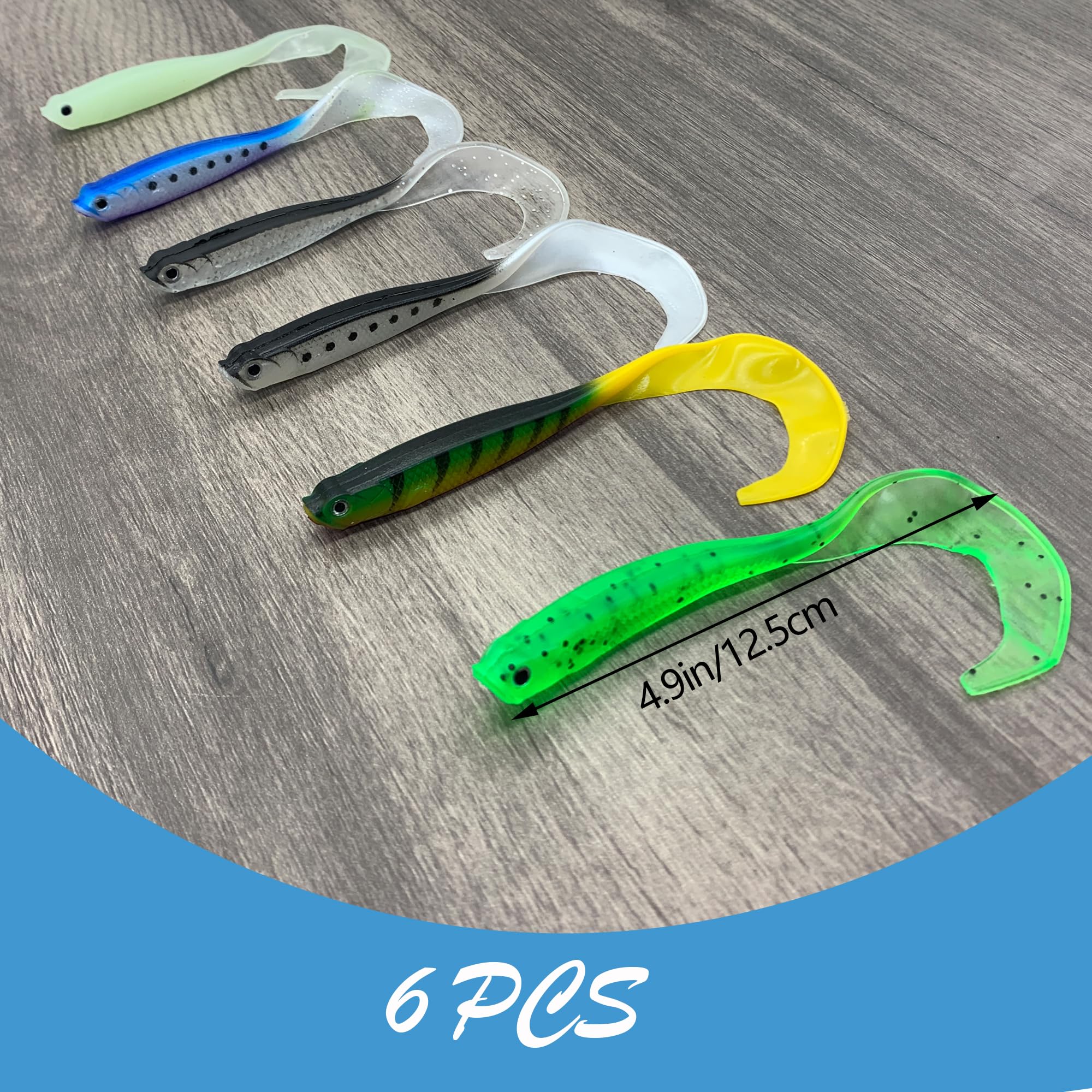 6 PZ/SET Creatura Esche Vinili Da Pesca Esca Morbida 9 Cm - Foto 7