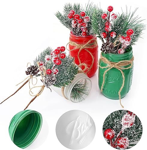 Miniatura 7 de CNVOILA Juego de 3 piezas de centro de mesa de Navidad tarros de albañil, decoraciones de mesa, decoración para el hogar y mesa de café