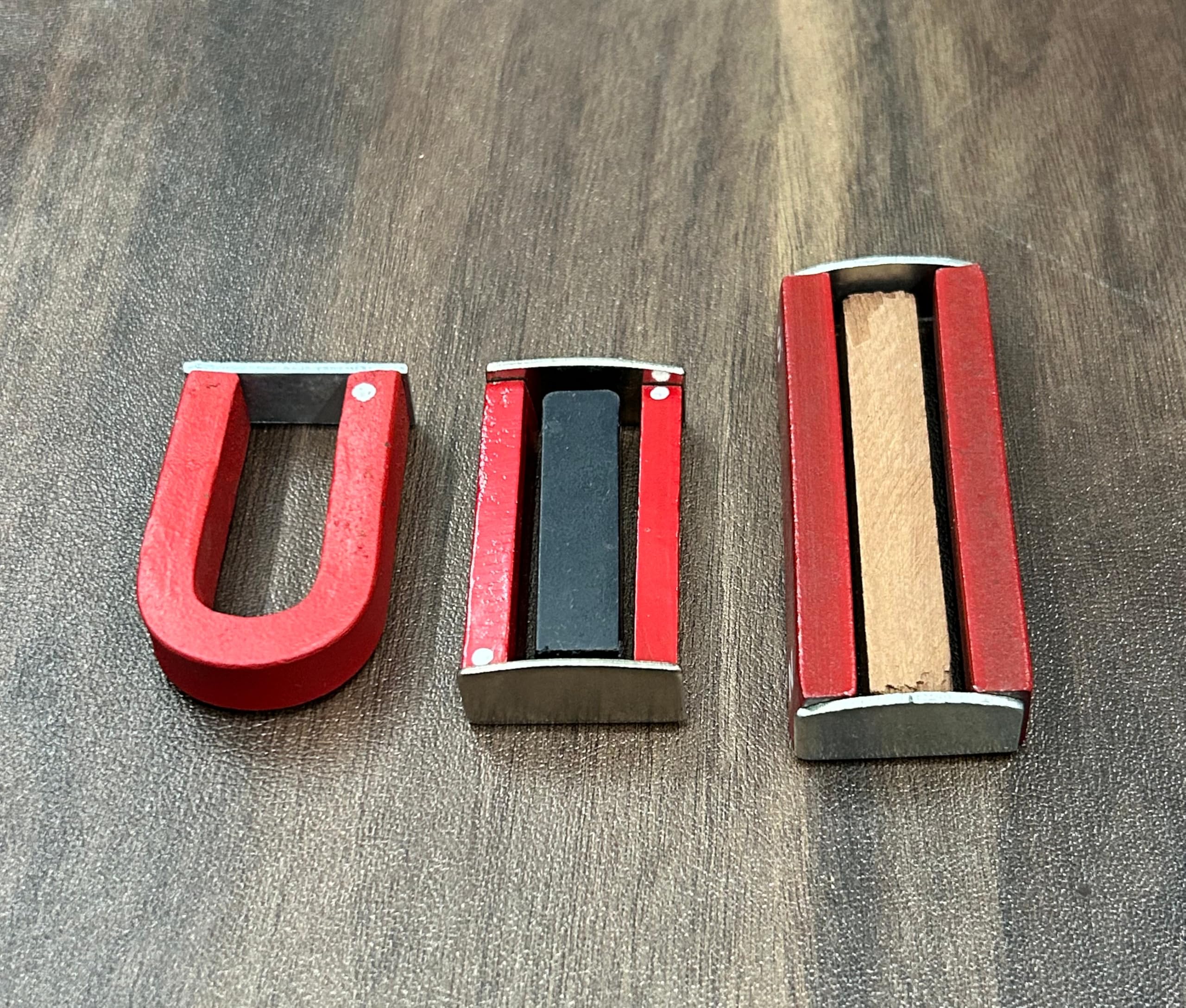 DT Science House Magnets set of 3 (2"bar magnet,3" bar magnet,2" horseshoe) for schools and laboratory