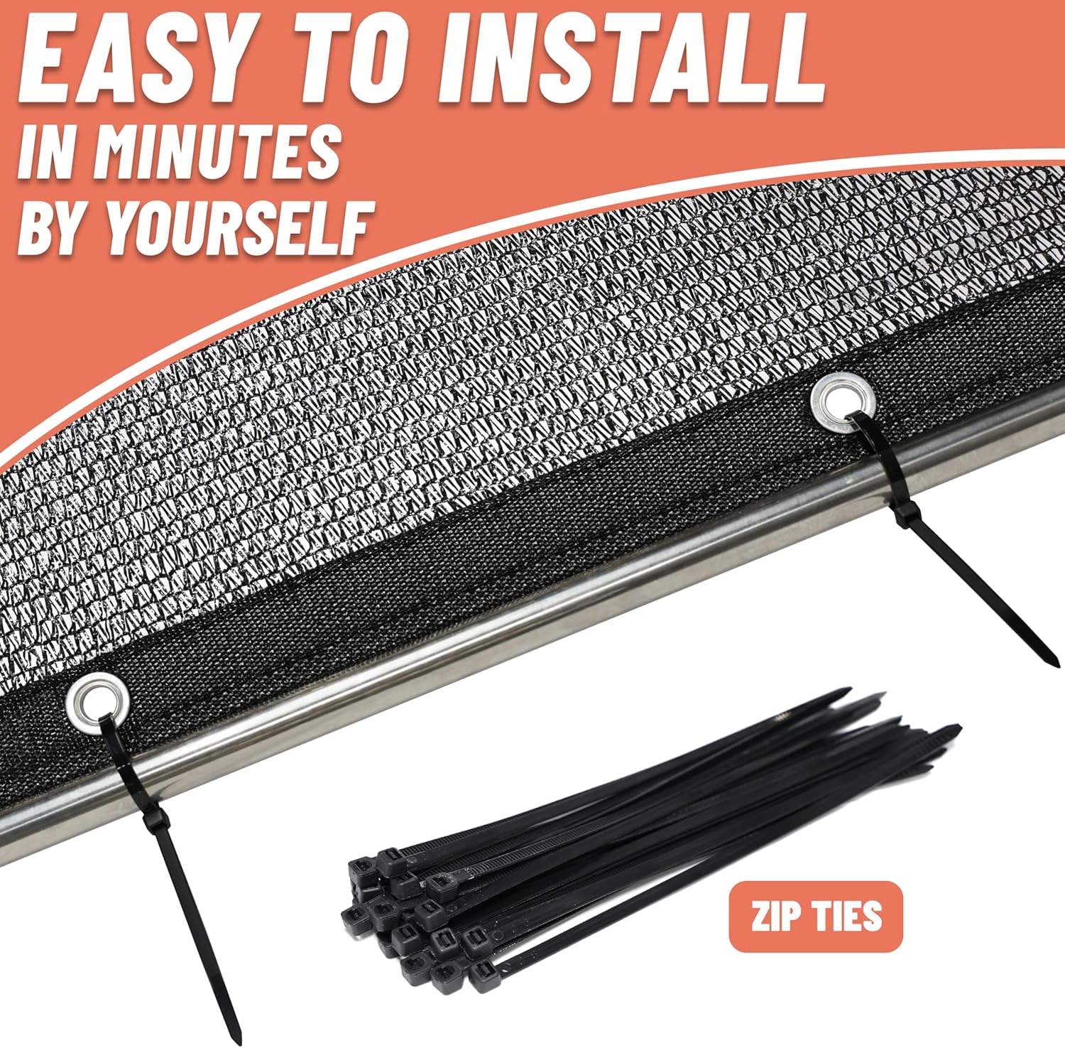 Amgo 30% Black Shade Cloth, 10FT x 12FT Mesh Tarp, Black Sun Shade Netting with HDPE Material and Heavy Duty Grommets Shade for Greenhouse, Garden, Patio Plants, Pergola rv2