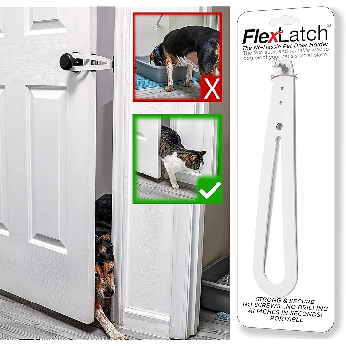 Buy FlexLatch Cat Door Holder Latch Bright White Cat Door Alternative