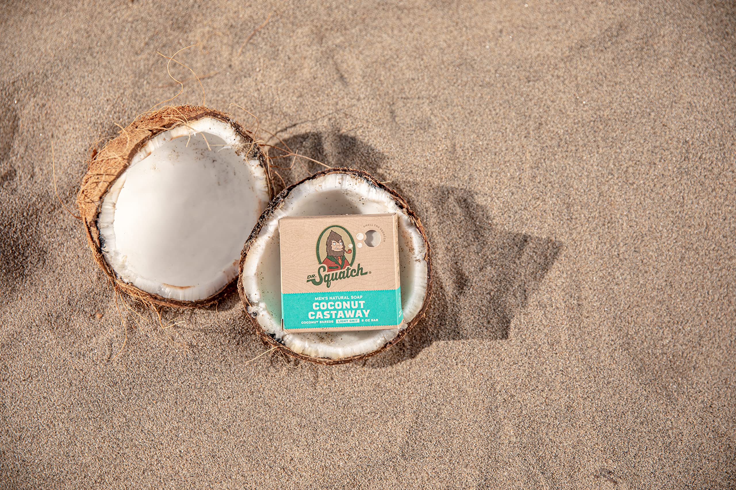 Dr. Squatch Natürliche Seife für Männer - kaltgerührte feste Seife mit natürlichen Ölen – Geschenke für Männer - Coconut Castaway, Rainforest Rapids, Coastal Mist (142g, 3er-Pack)